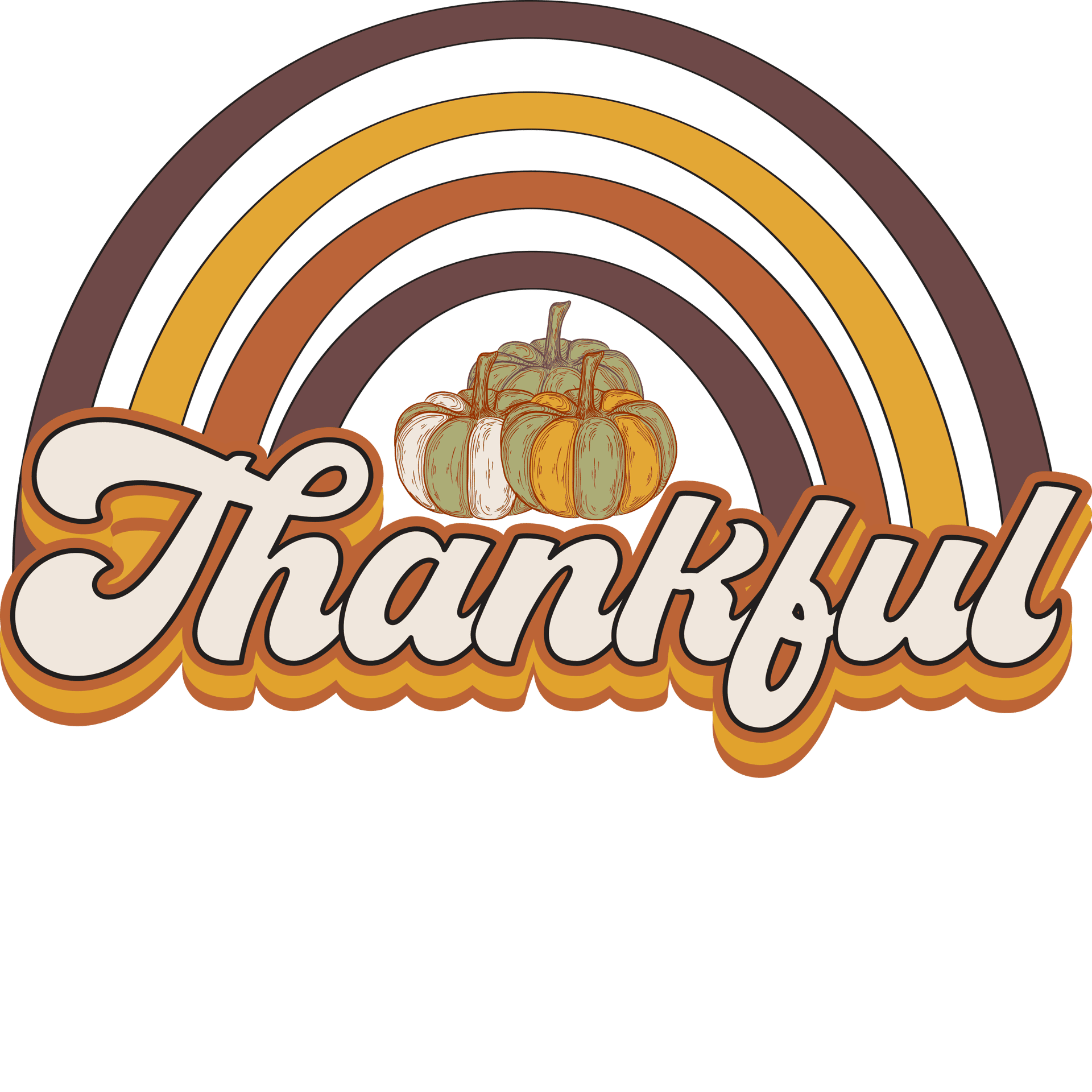 Thanksgiving Thankful Design - DTF Ready To Press