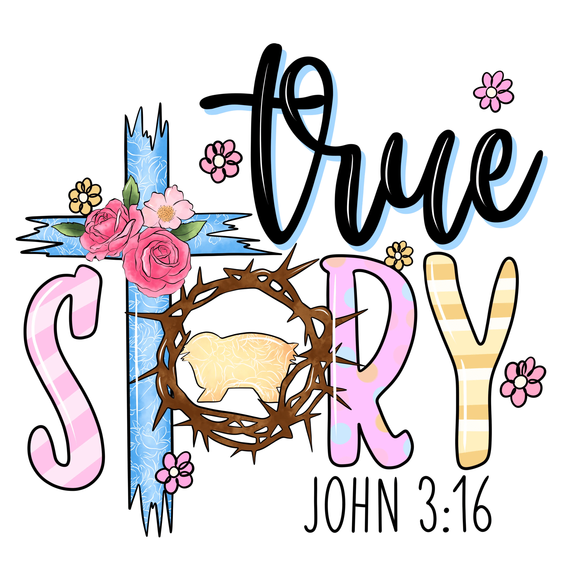 Time Story John 3:16 Easter Design