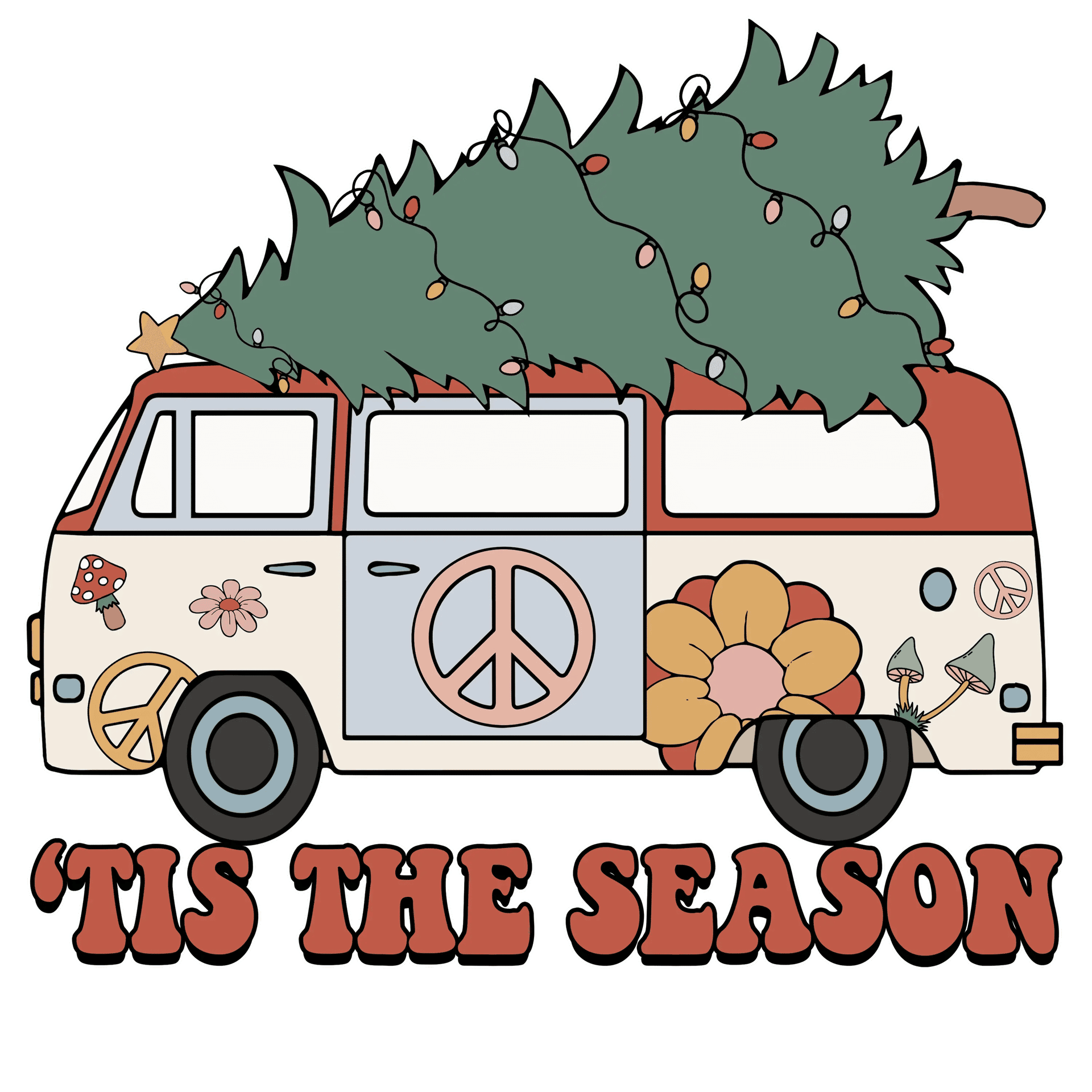 Tis the Season Christmas DTF Ready to Press