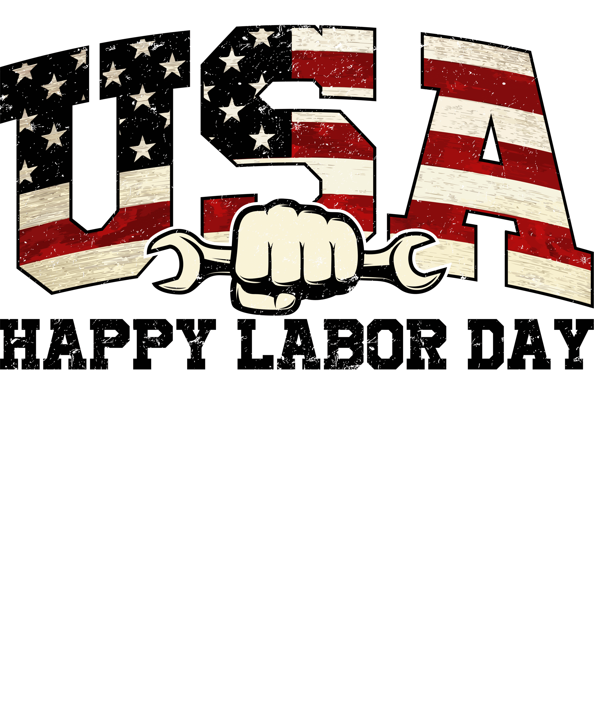 USA Labor Day Fist DTF Apparel Graphic