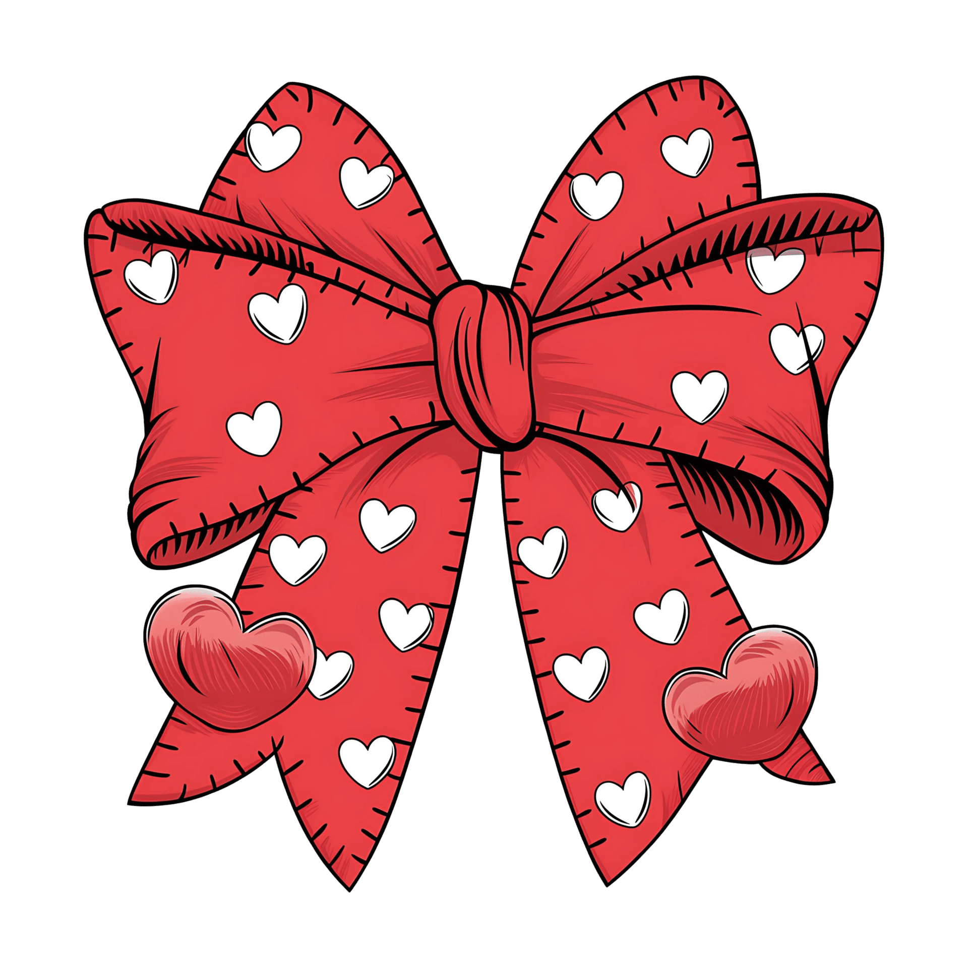 Valentine Heart Coquette Bow Valentine's Day Design