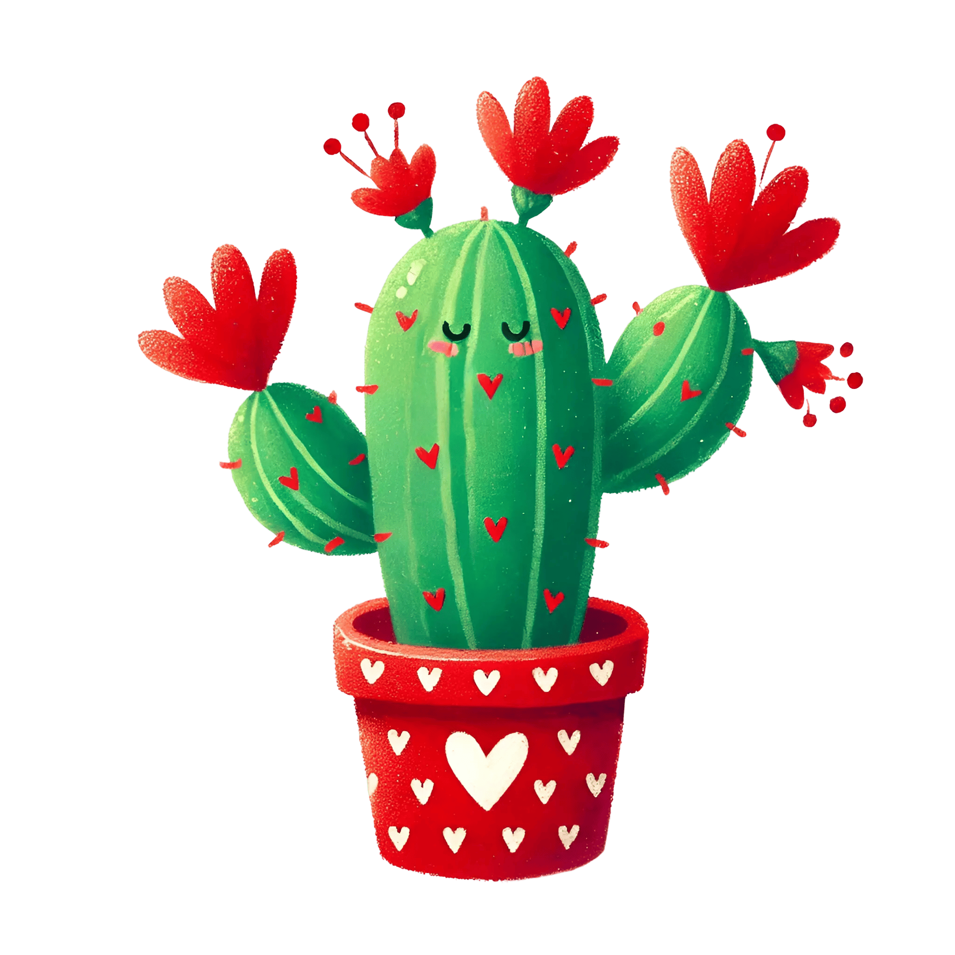 Valentine's Day Cactus Design