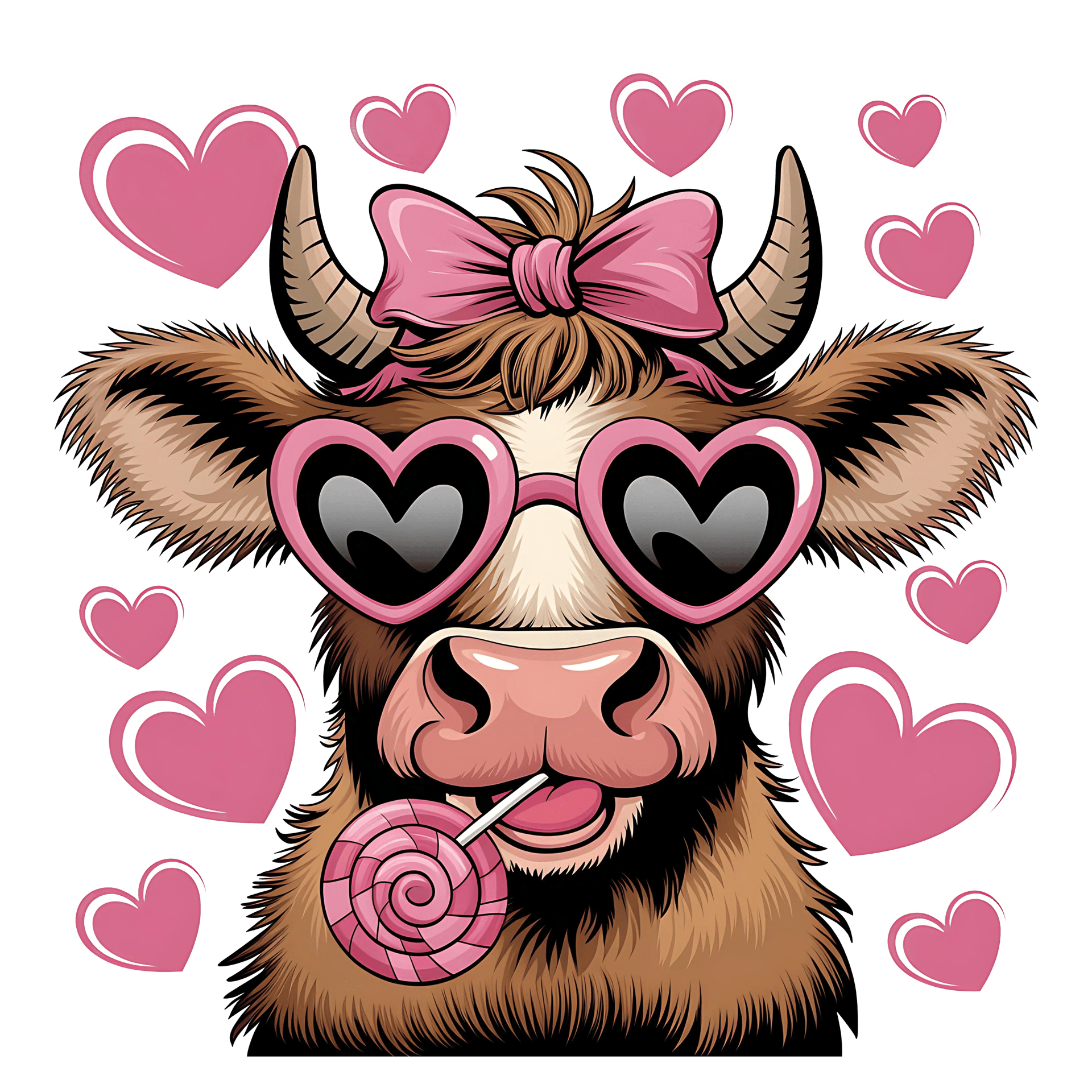Valentine's Day Cow Design