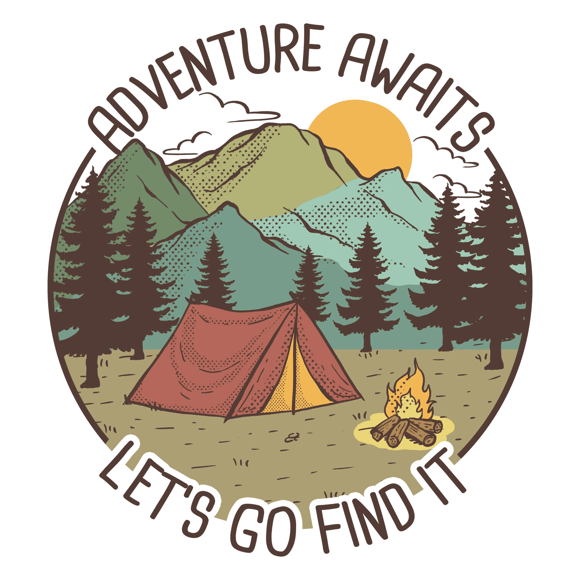 Adventure Awaits Camping DTF Ready to Press