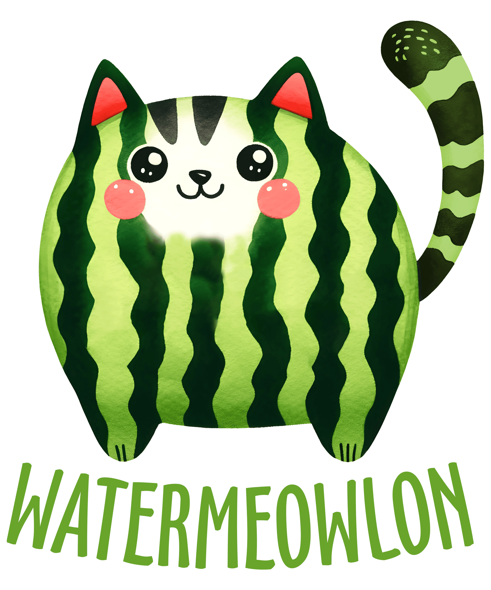 Watermeowlon Cat Design - DTF Ready To Press