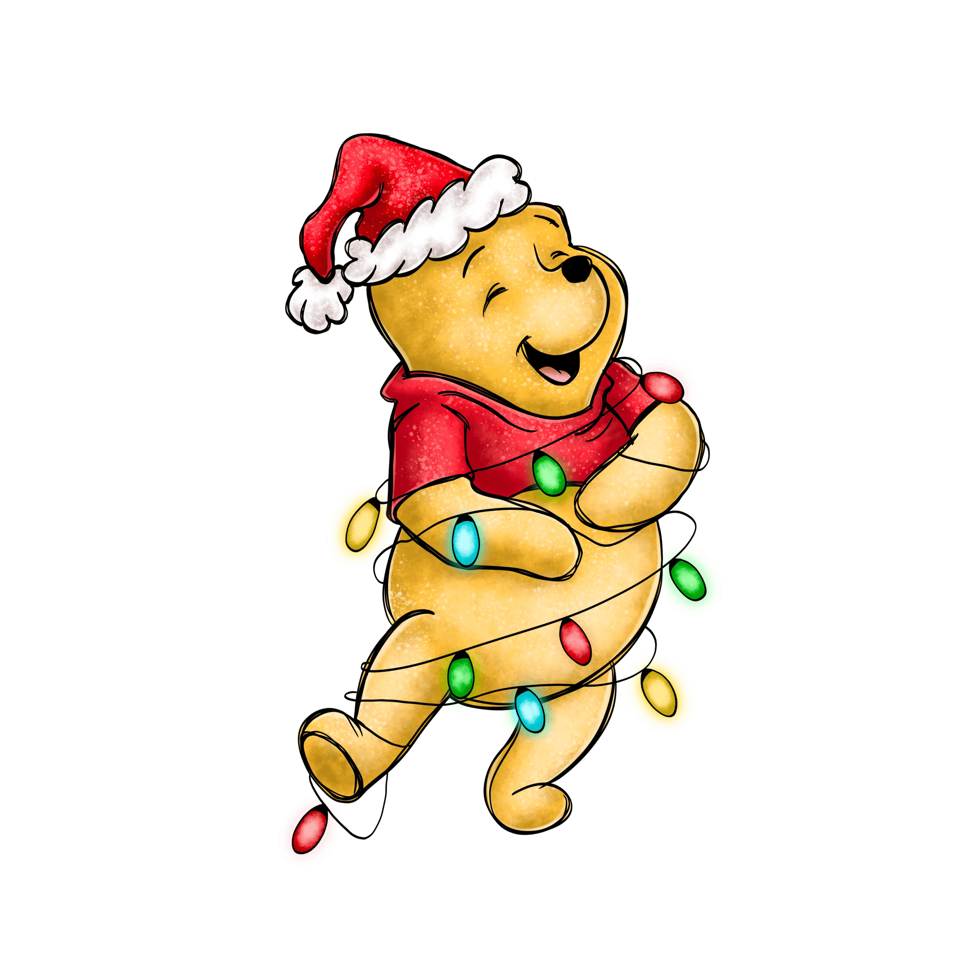 Winnie the Pooh Christmas DTF Ready to Press