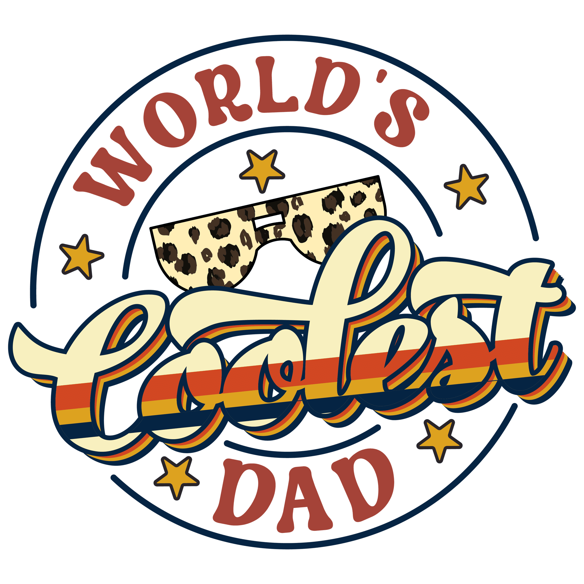 World's Coolest Dad Design DTF Ready to Press