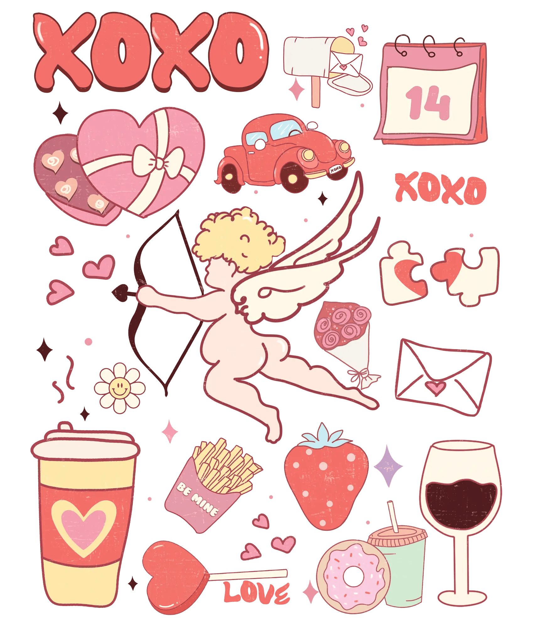 XOXO Cupid Valentine's Day Design
