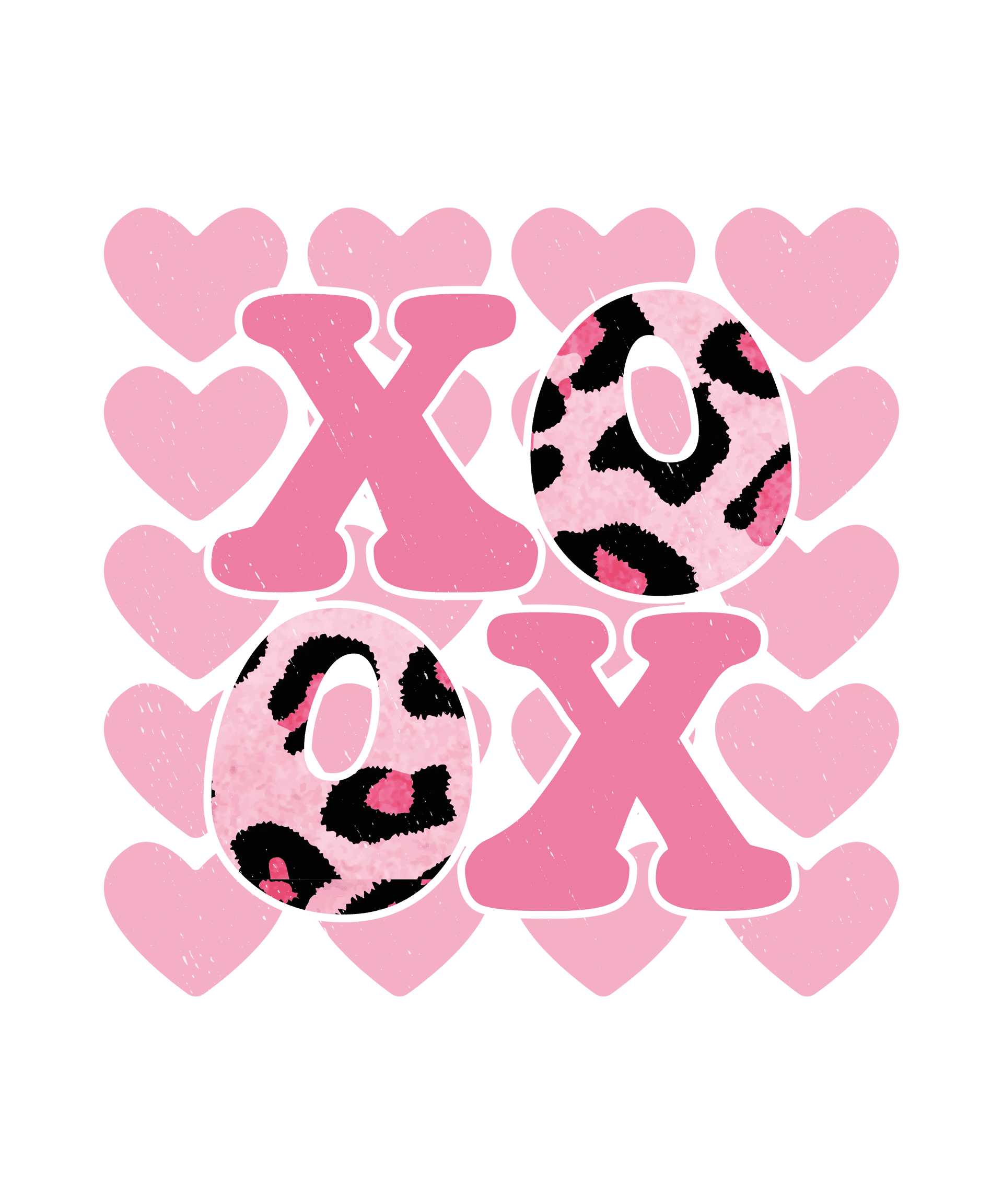XOXO Pink Leopard Valentine's Day Design