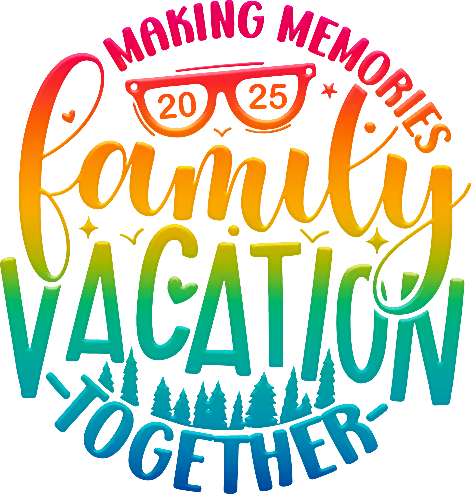 2025 Family Vacation Matching Design - DTF Ready To Press