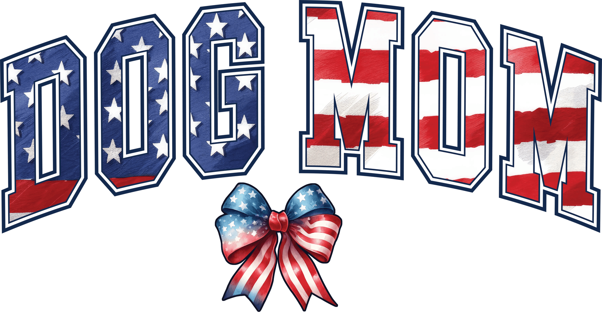 American Dog Mom Design - DTF Ready To Press