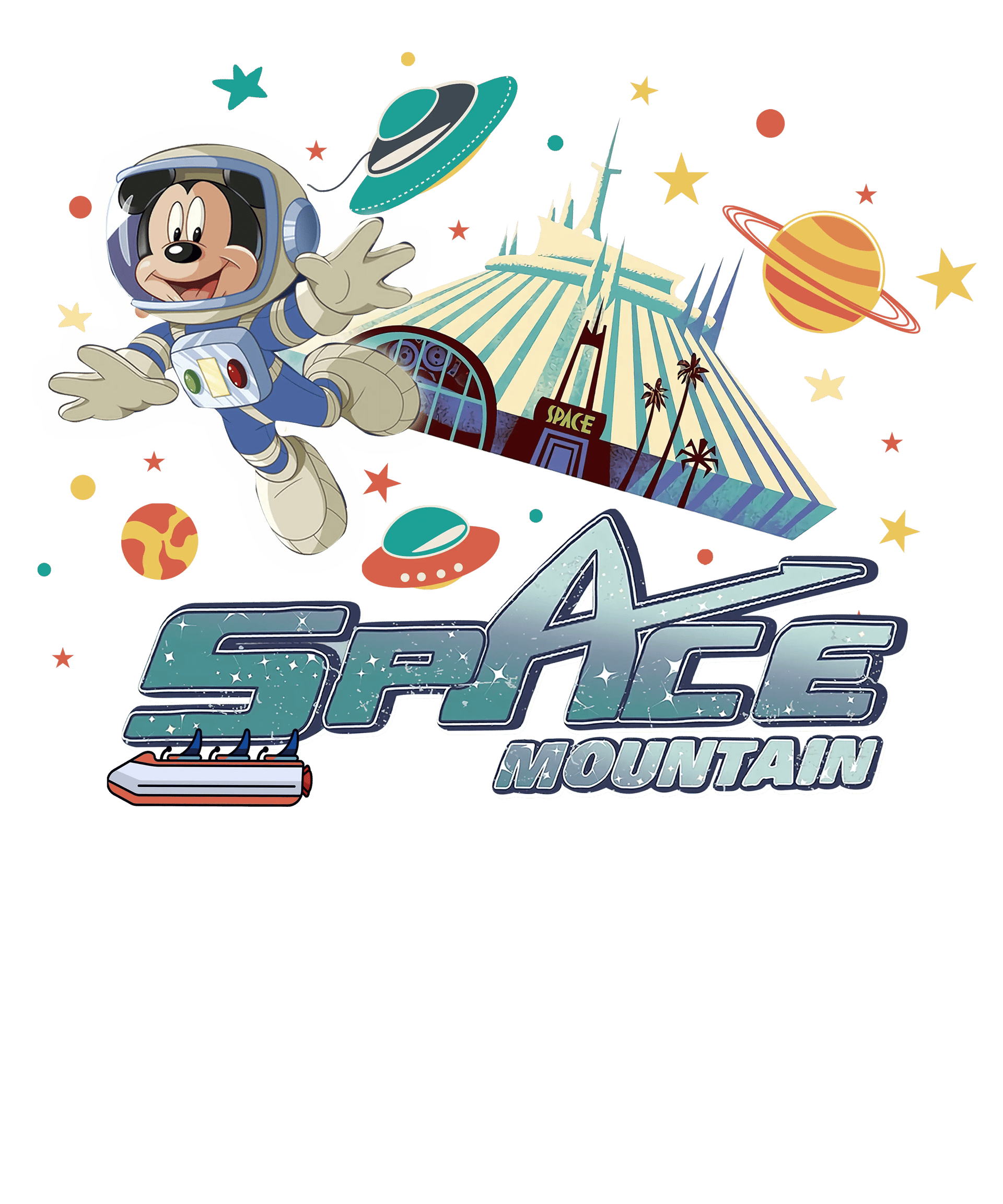 Astronaut Mickey Mouse Space Mountain Design