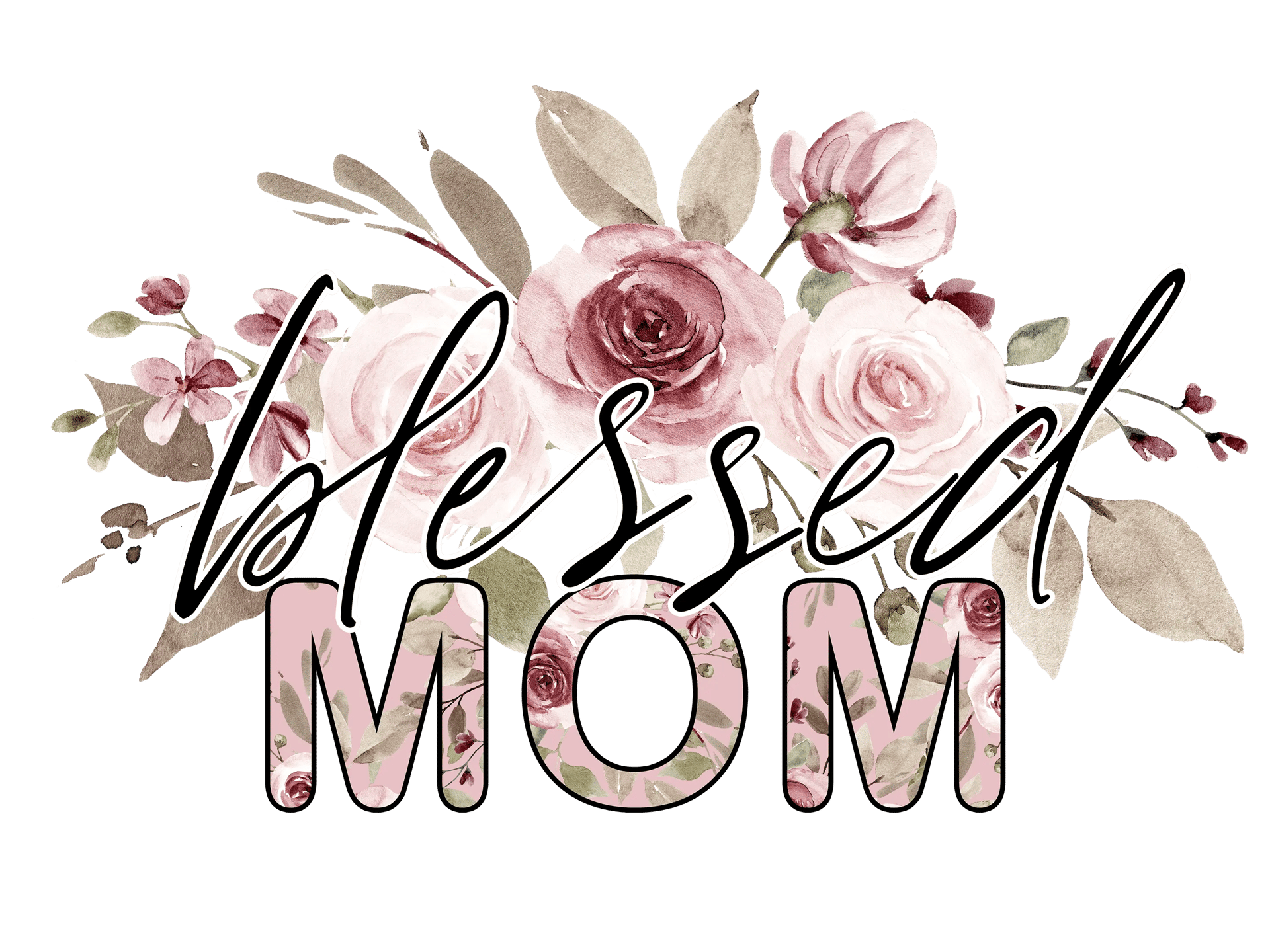 Blessed Mom Design DTF-Ready to Press (V4)