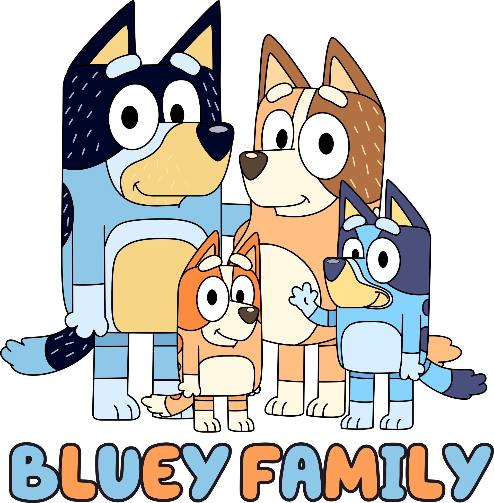 Bluey Family Design DTF-Ready to Press