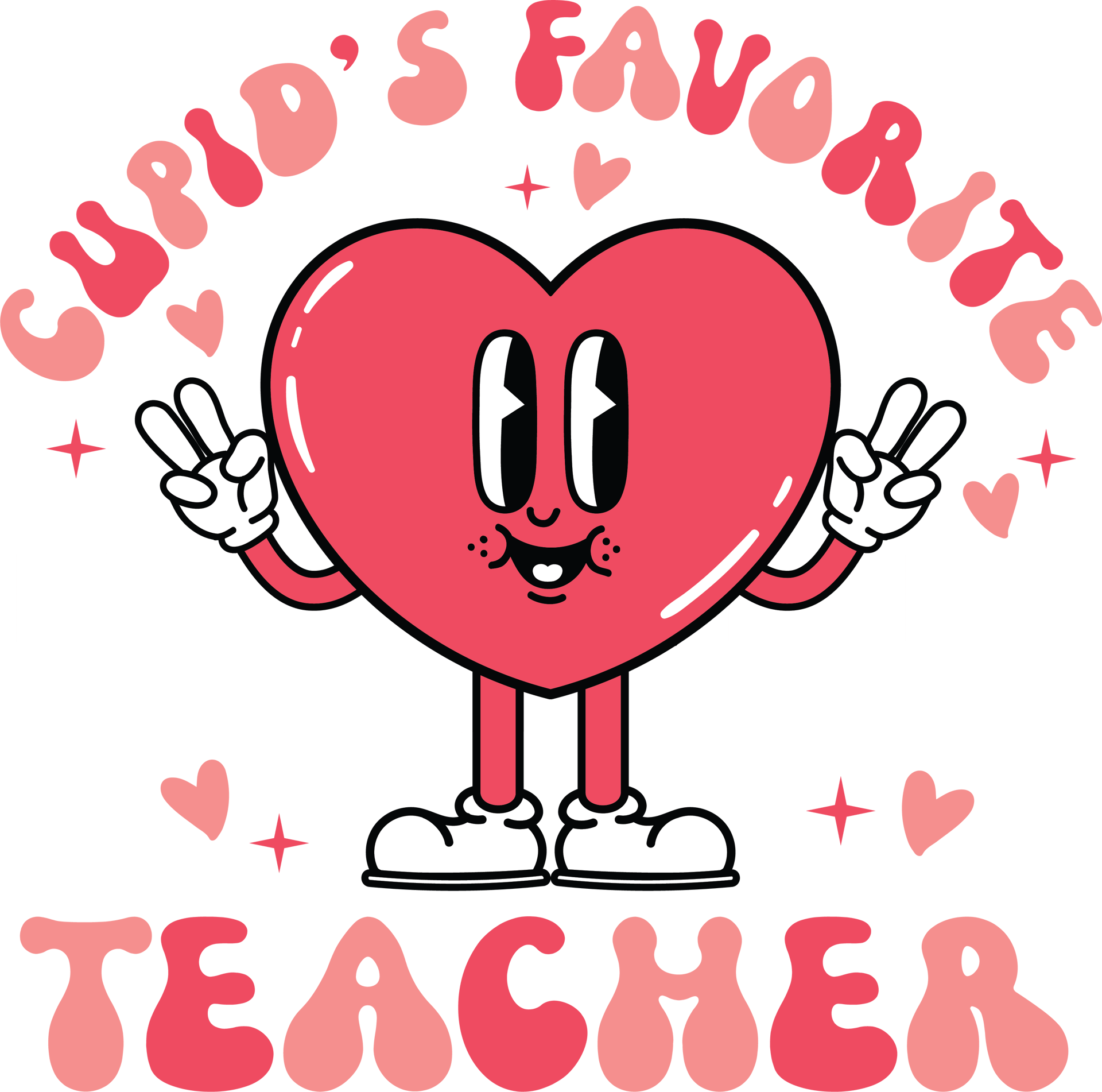 Cupid's Favorite Teacher Design - DTF Ready To Press