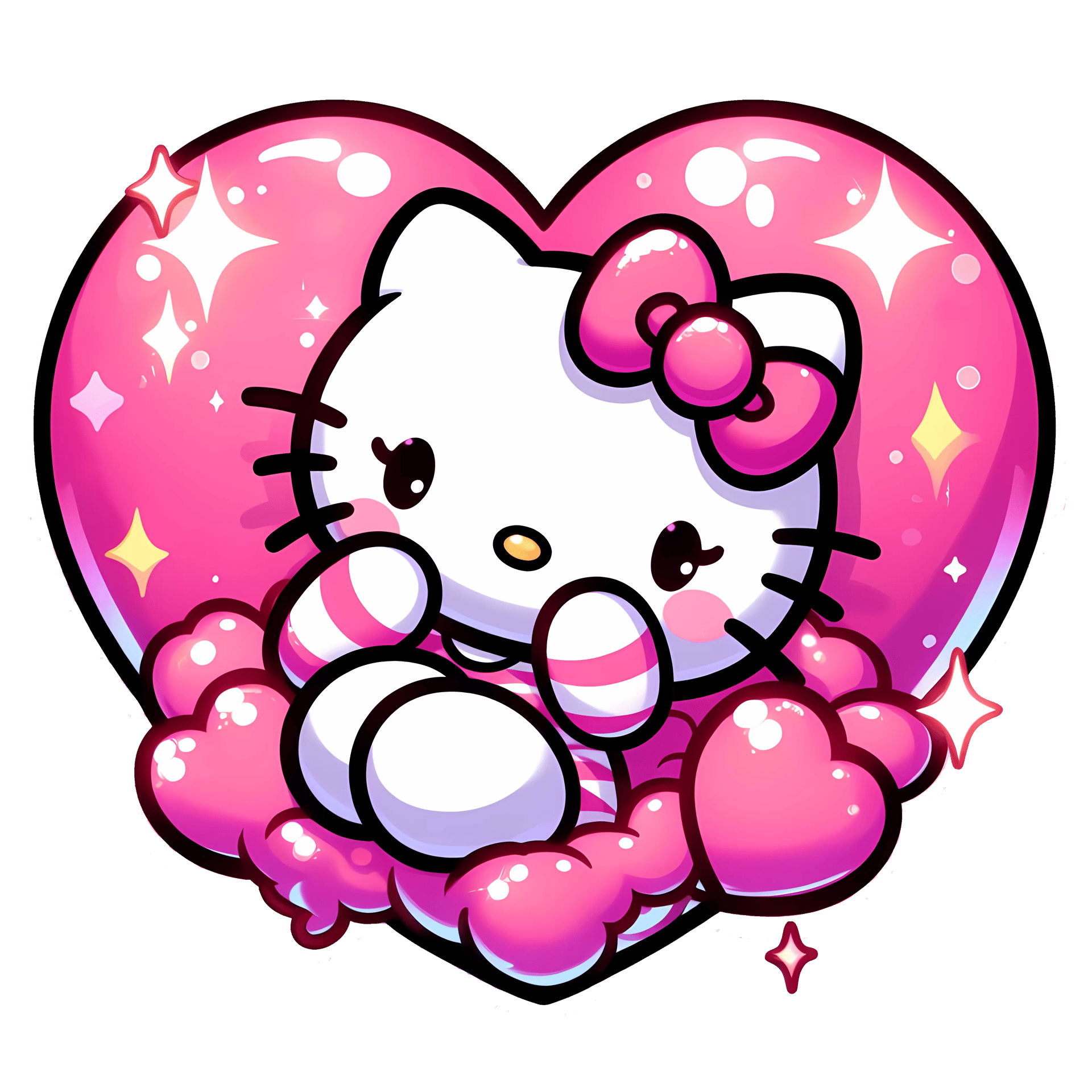 Cute Hello Kitty - Valentine's Day Heart Design