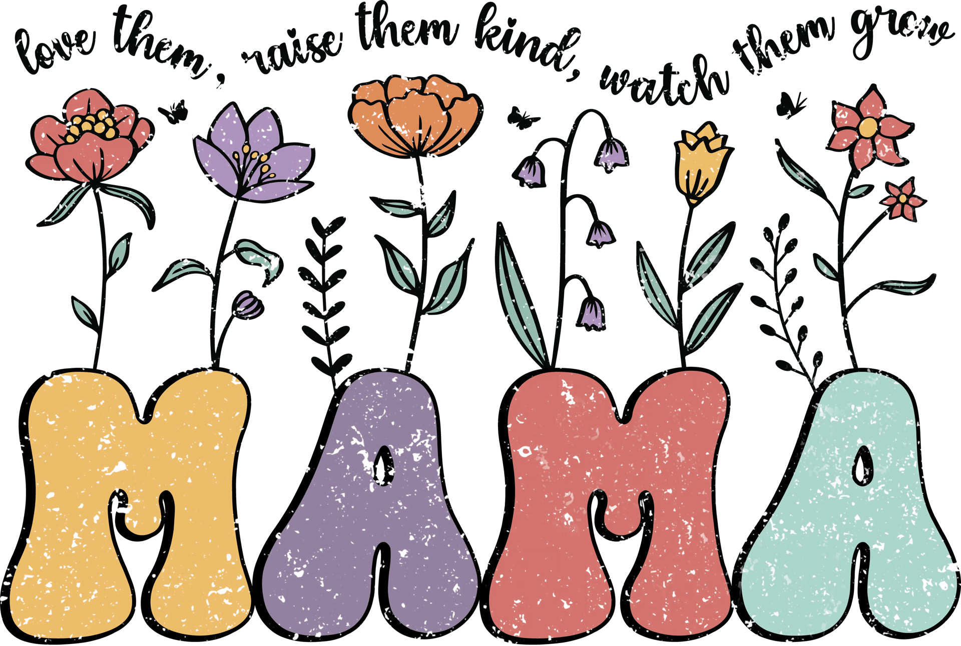 Cute Mama Design - DTF Ready To Press