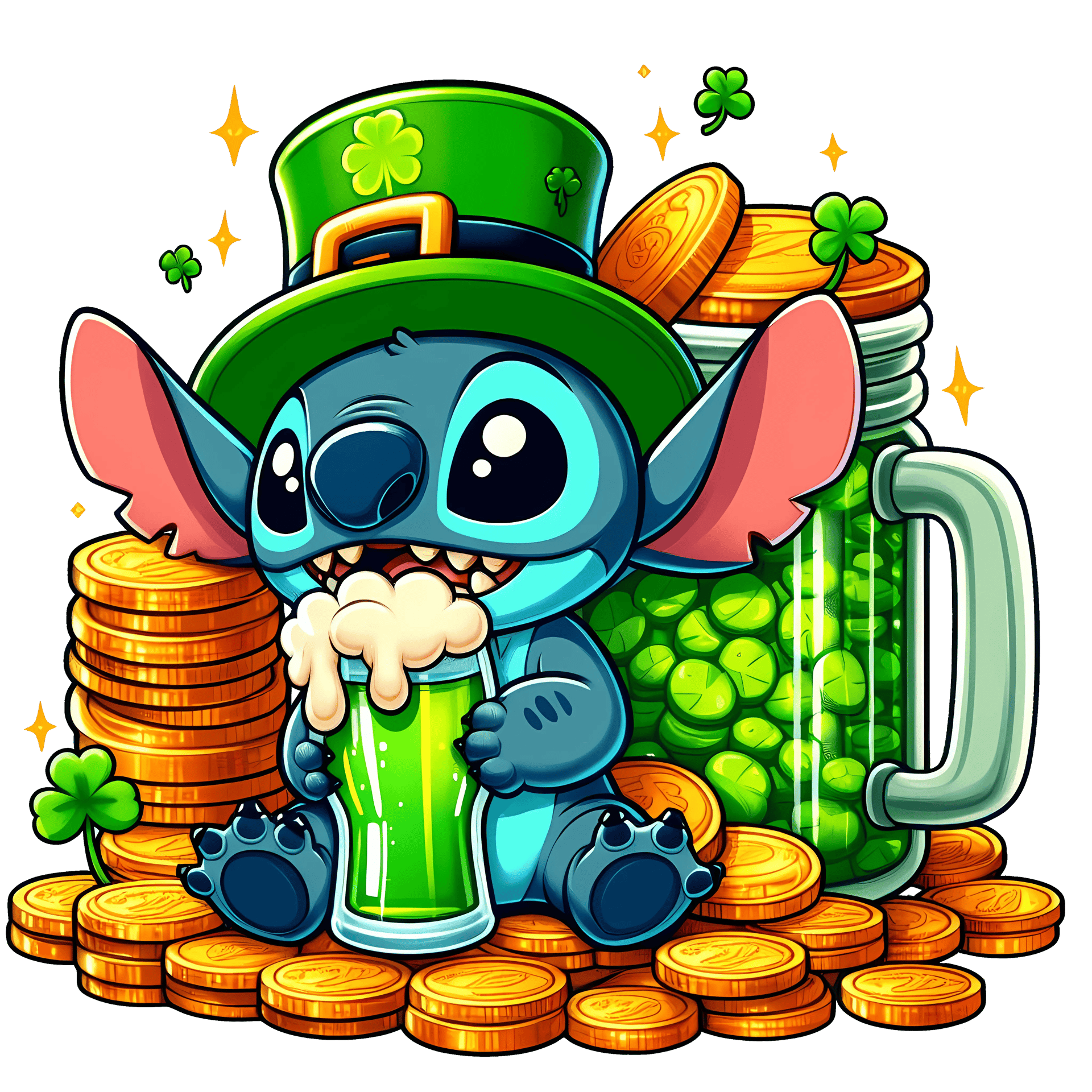 Lilo & Stitch - Saint Patrick's Day Beer Lover