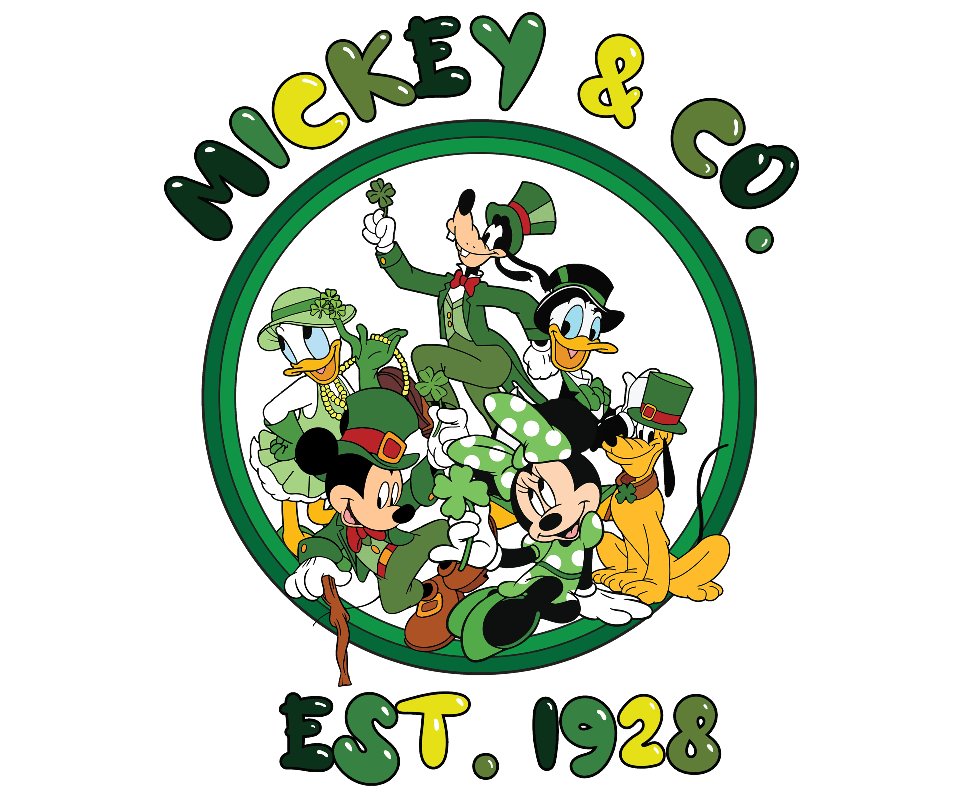 Disney Mickey Co. Saint Patty's Day Design