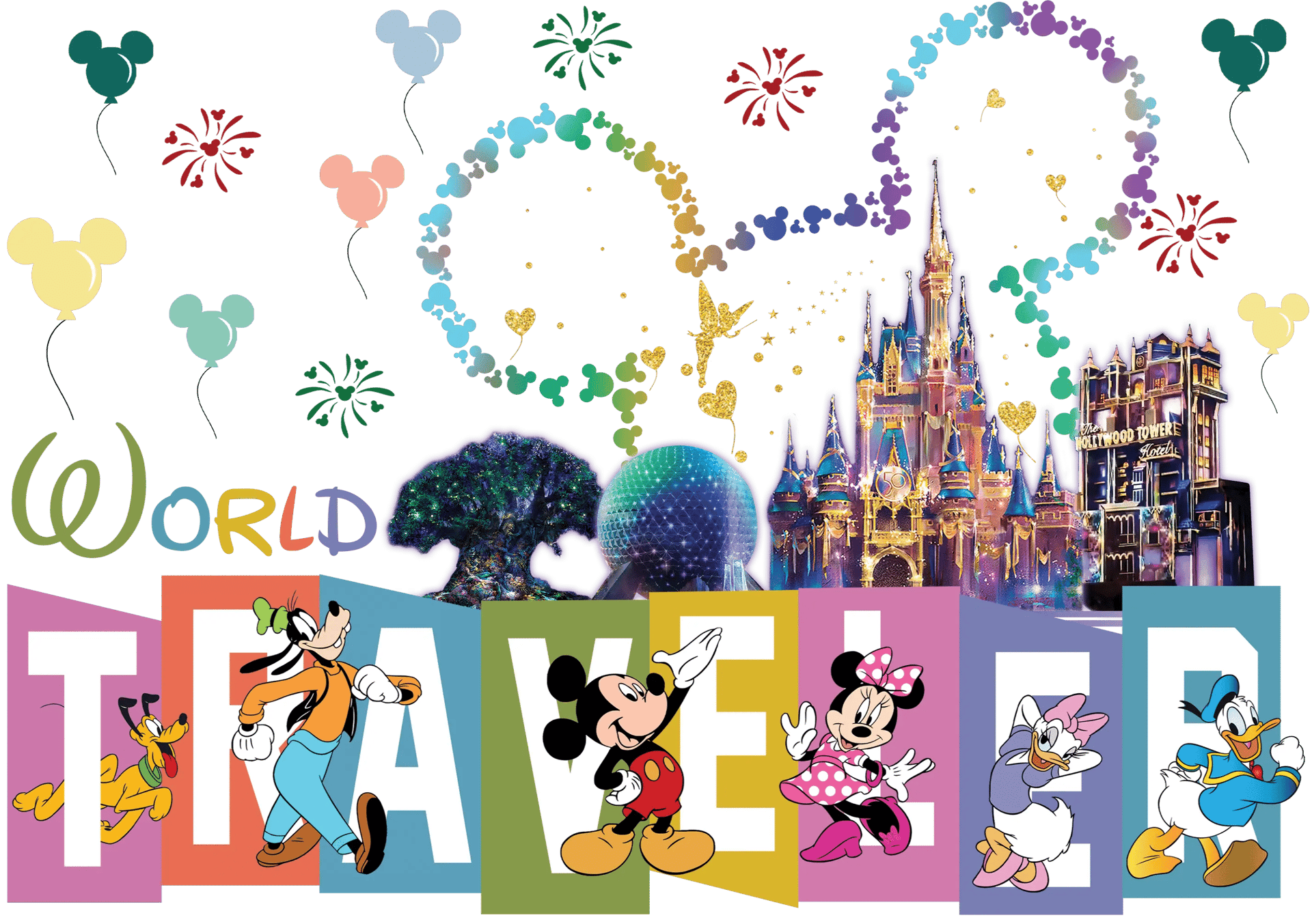 World Disney Traveler Design - DTF Ready To Press
