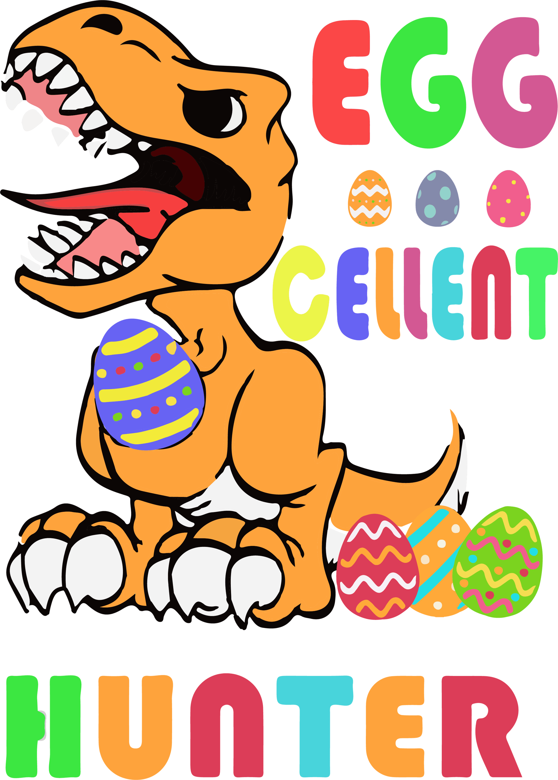 Eggcellent Egg Hunter Dino Easter Design