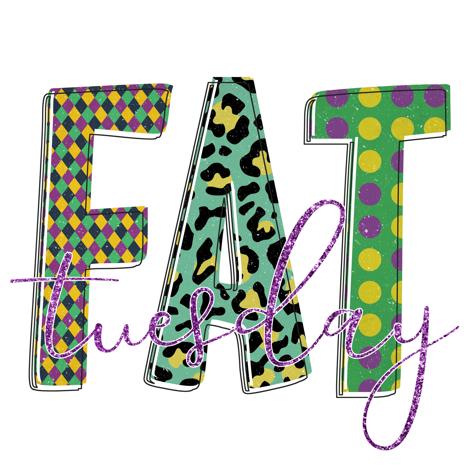 Fat Tuesday Mardi Gras Design (V1)