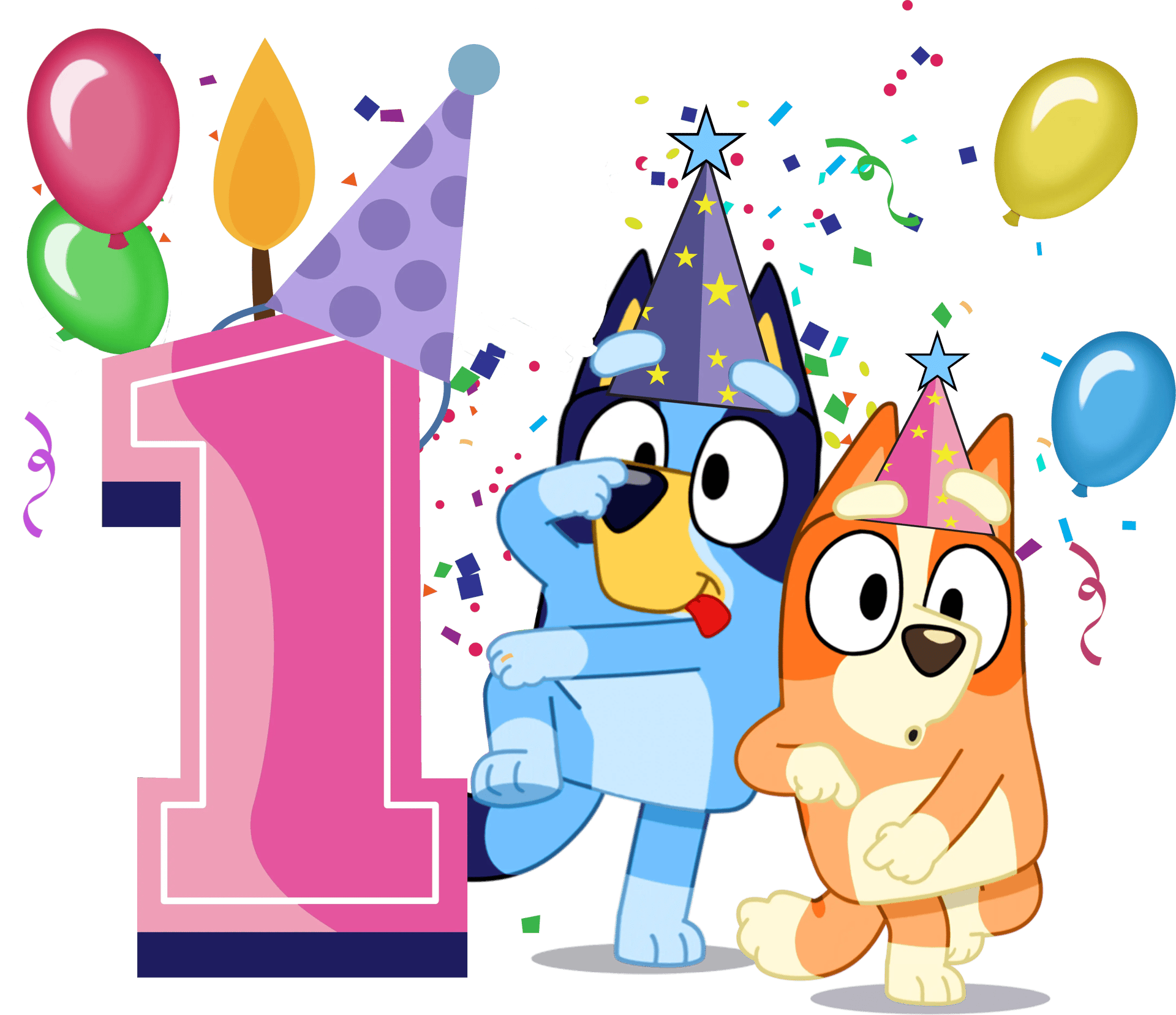 First Birthday Girl Bluey Design - DTF Ready To Press
