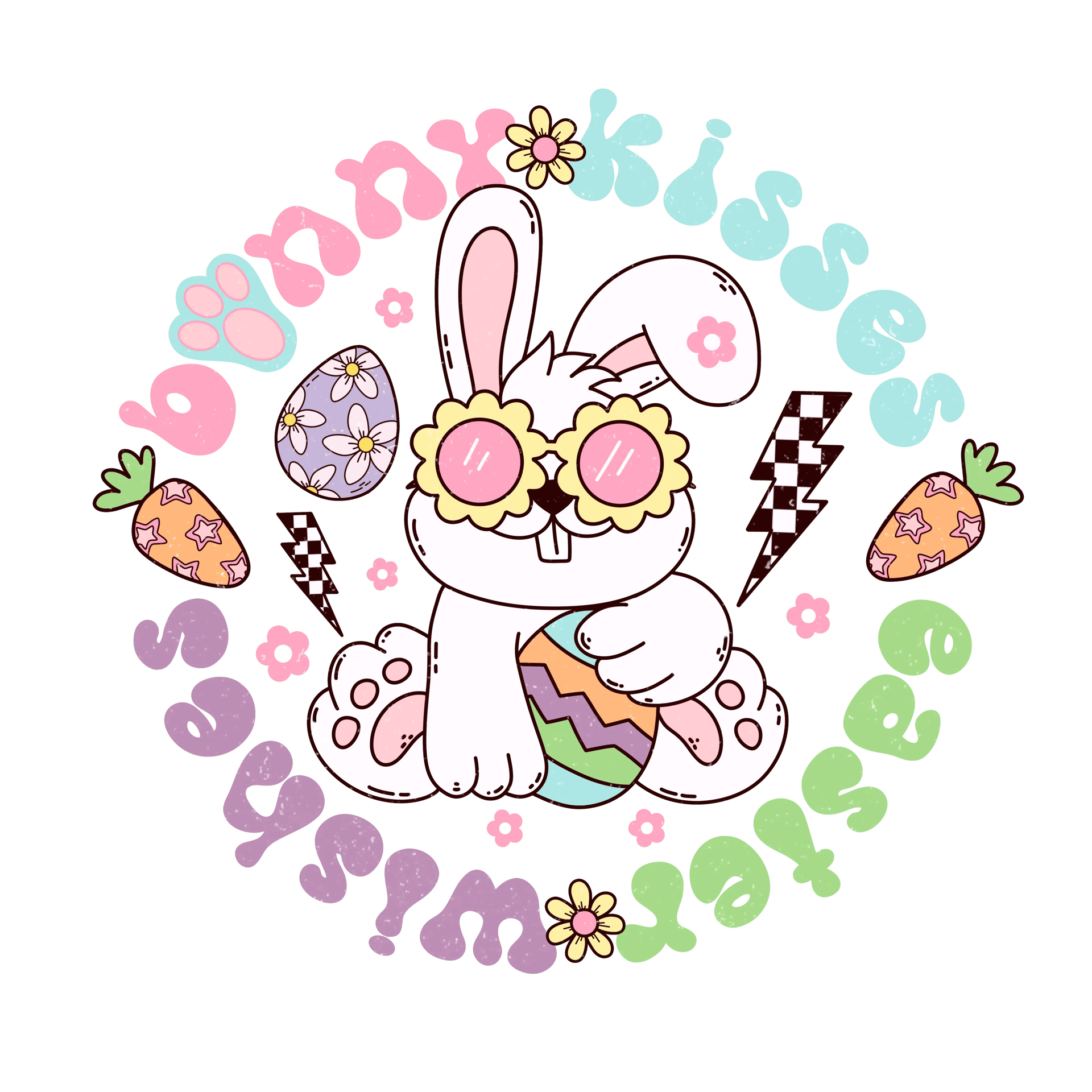 Funny Easter Wishes Design - DTF Ready To Press