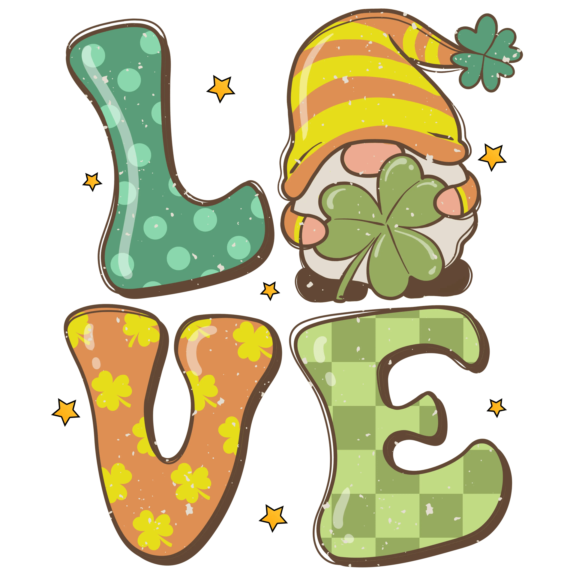 Gnome Love Saint Patrick's Day Design
