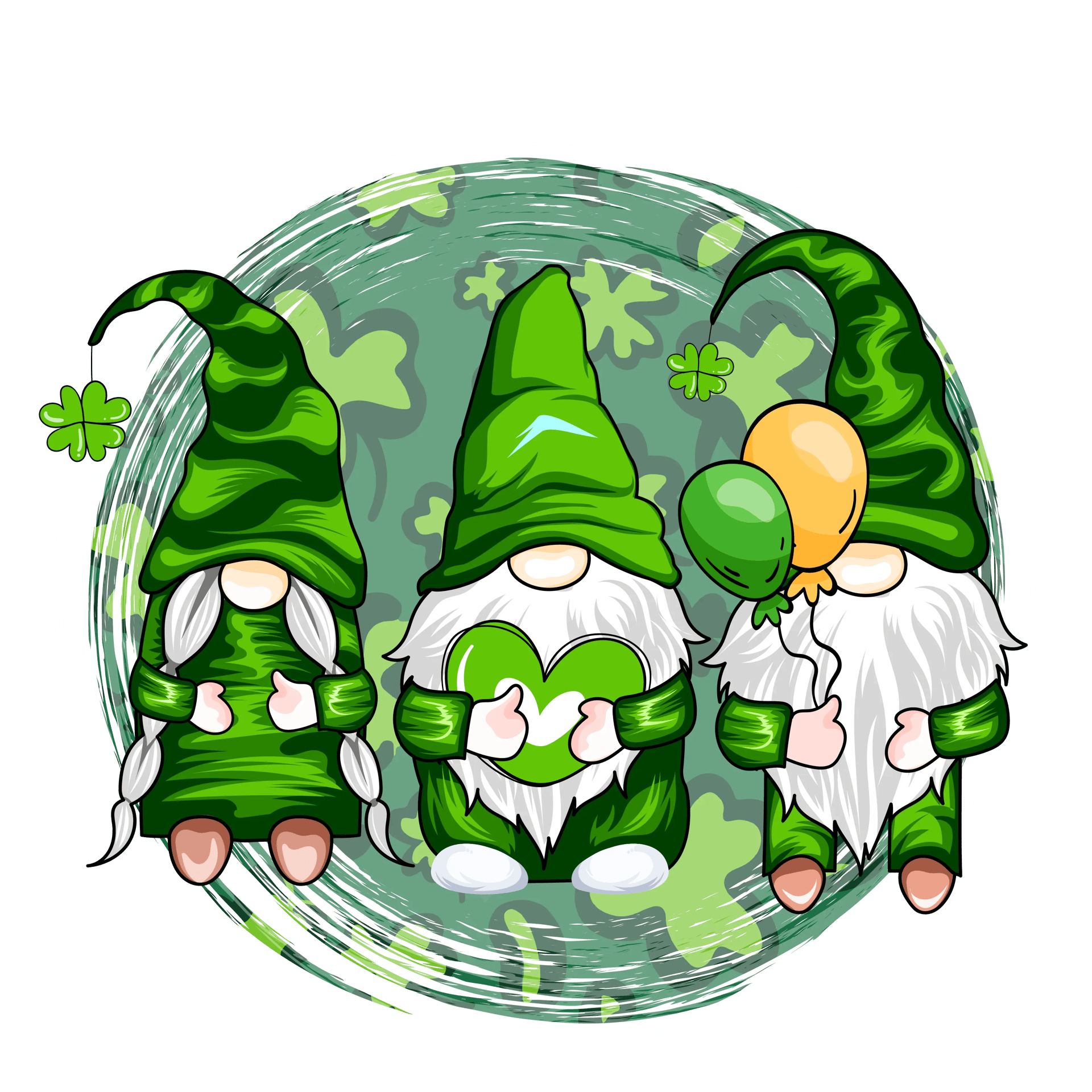 Gnomes Happy Patricks Day Design - DTF Ready To Press