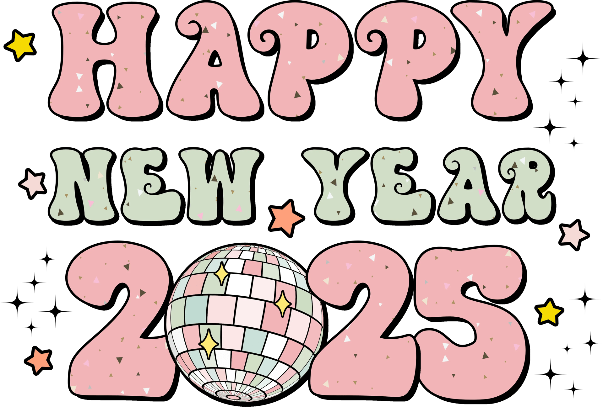 Happy New Year 2025 Christmas DTF-Ready (V2)