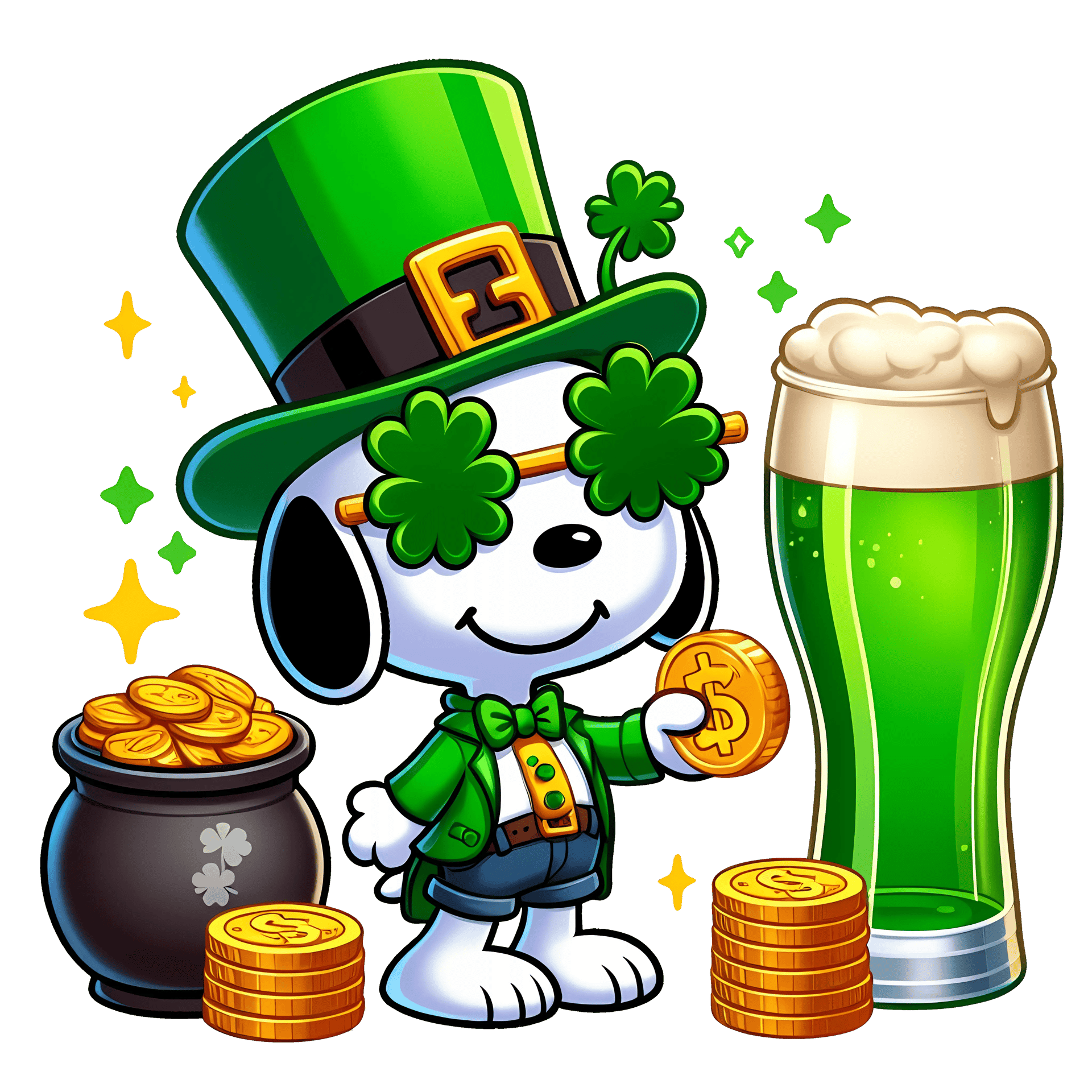 Happy Saint Patrick's Day Snoopy Dog Design