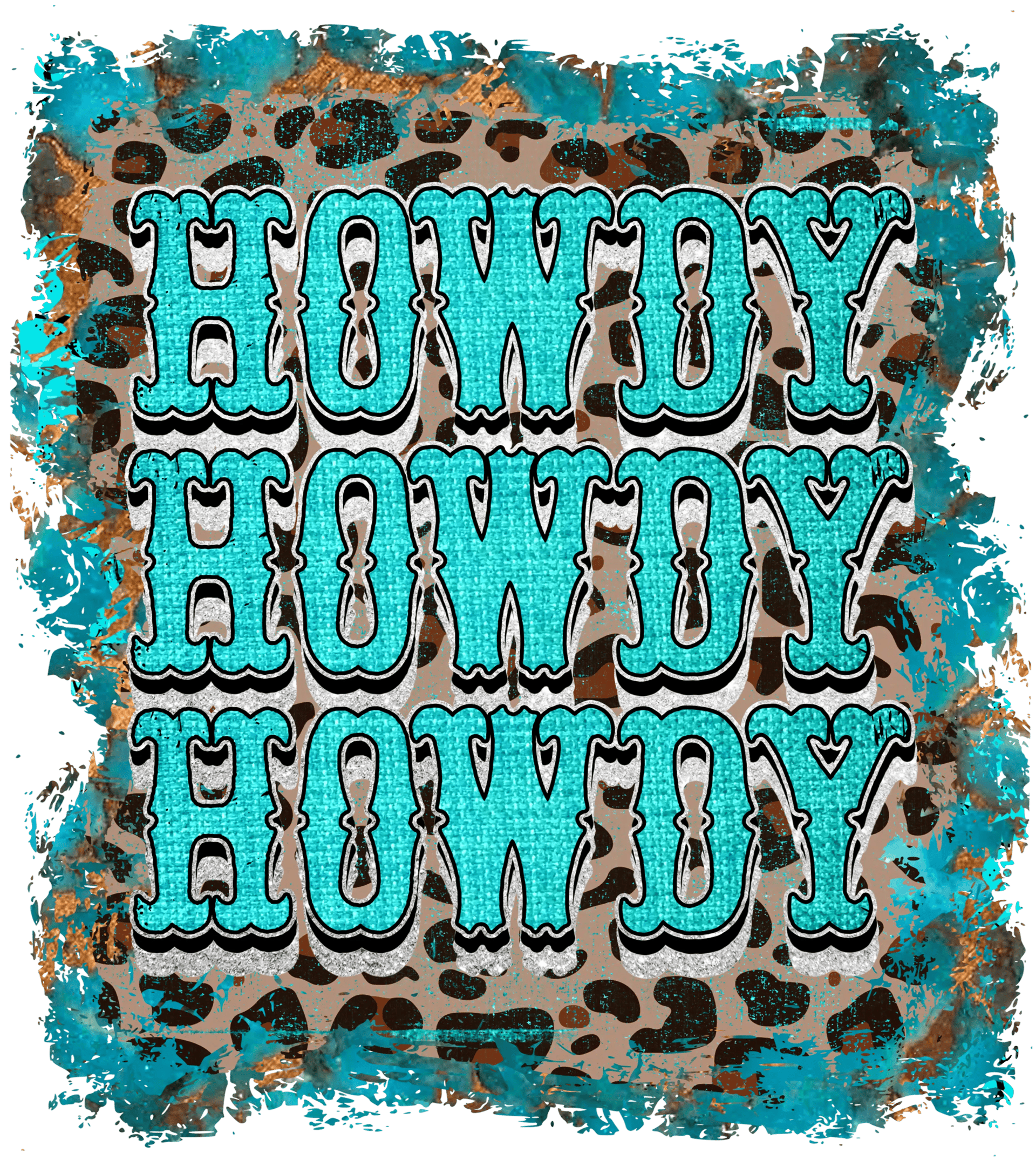 Howdy Leopard Design - DTF Ready To Press