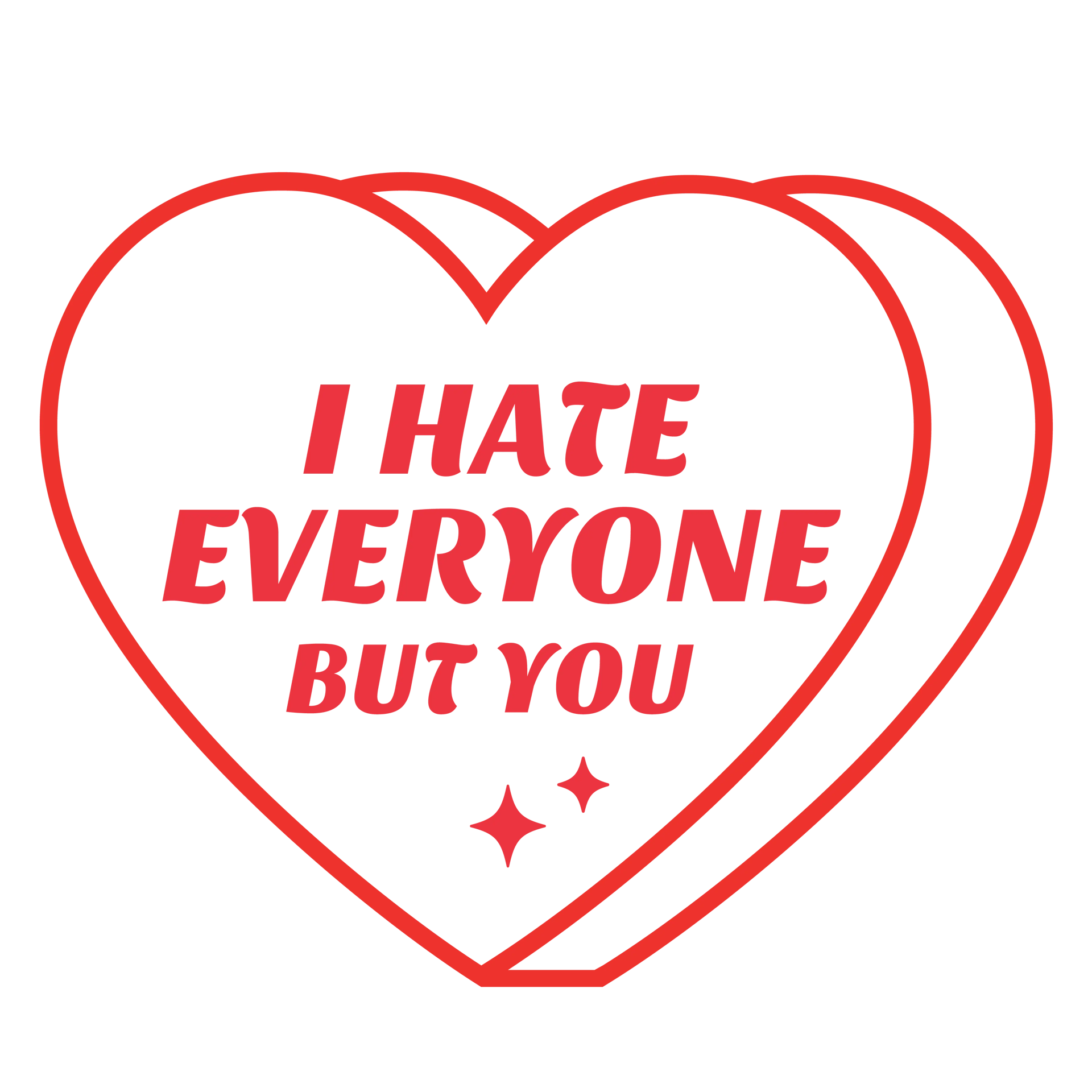 I Hate Everyone But You Valentine's Day Design