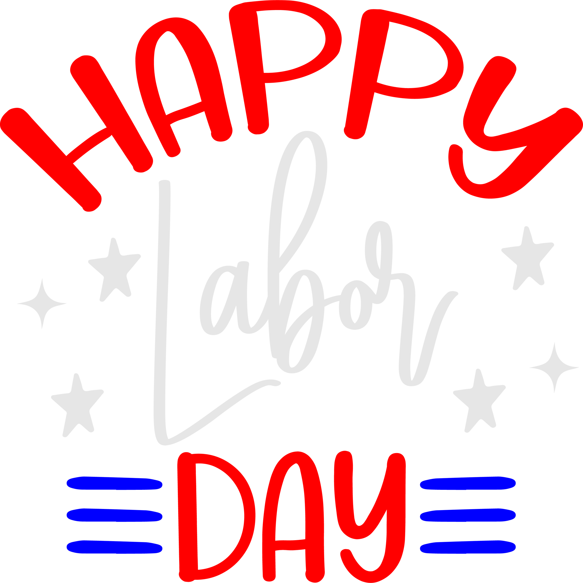Labor Day DTF Apparel Transfer Graphics