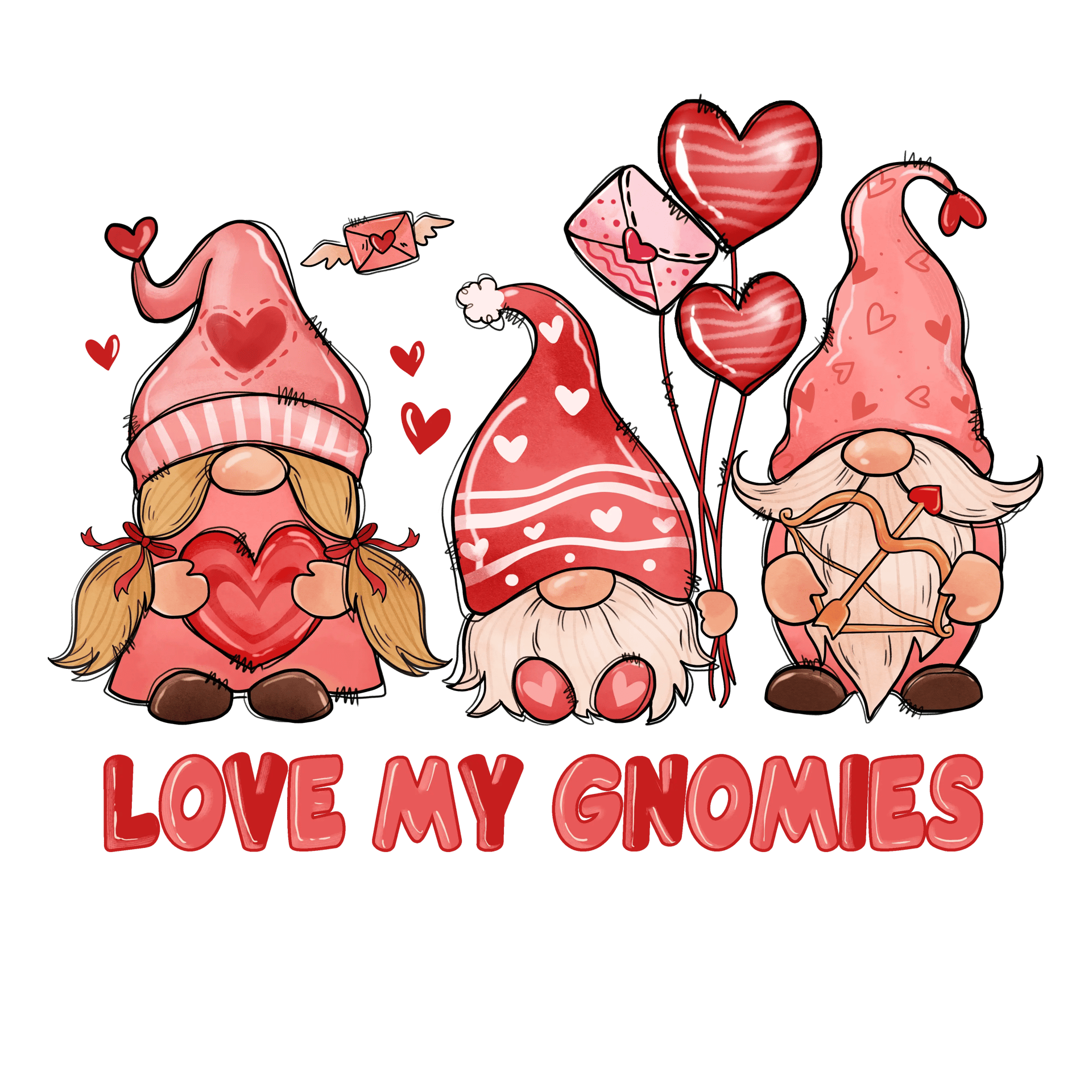 Love My Gnomies Valentine's Day Design