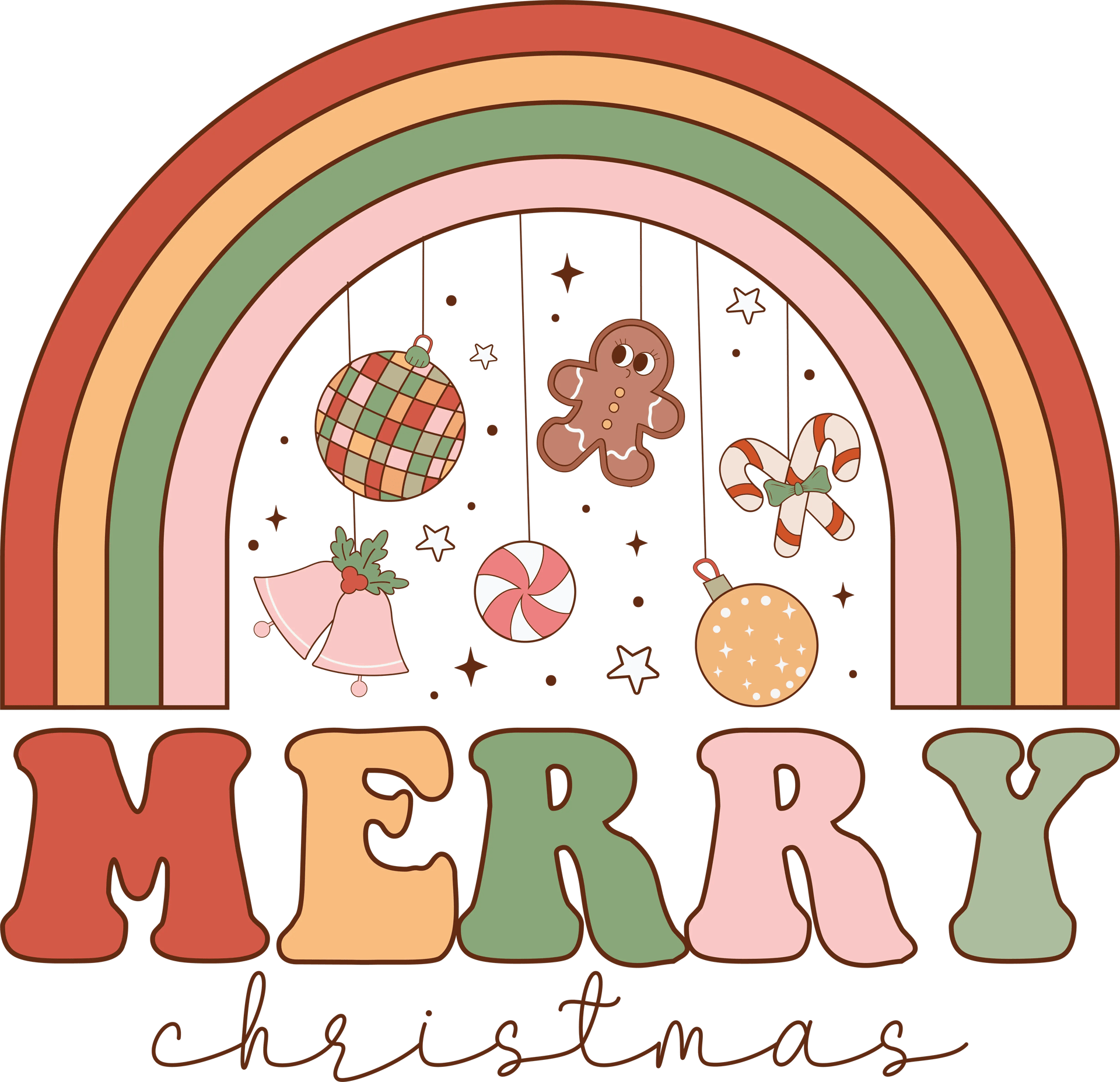 Merry Christmas DTF Design - Ready to Press V18