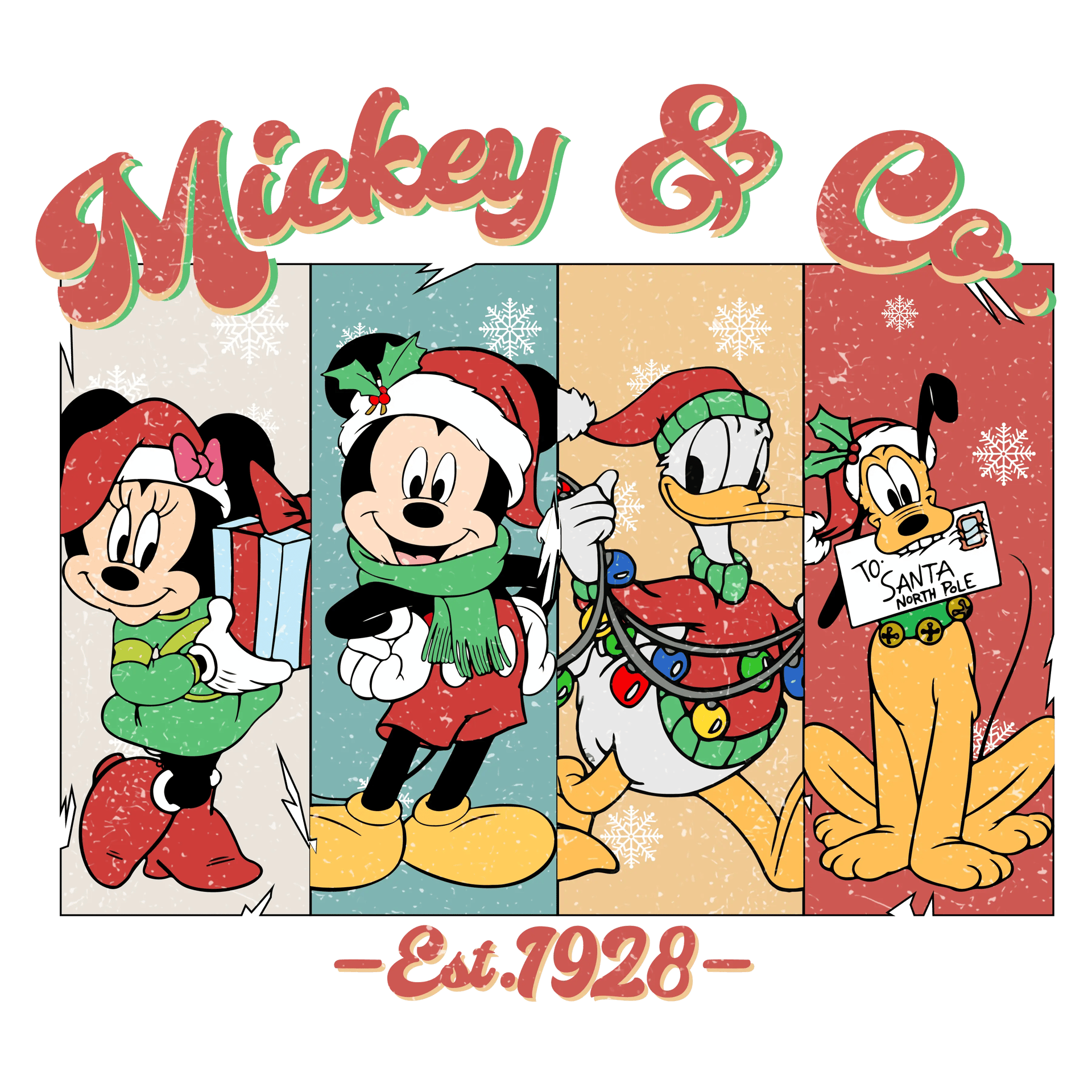 Mickey Co Est 1928 Christmas Design