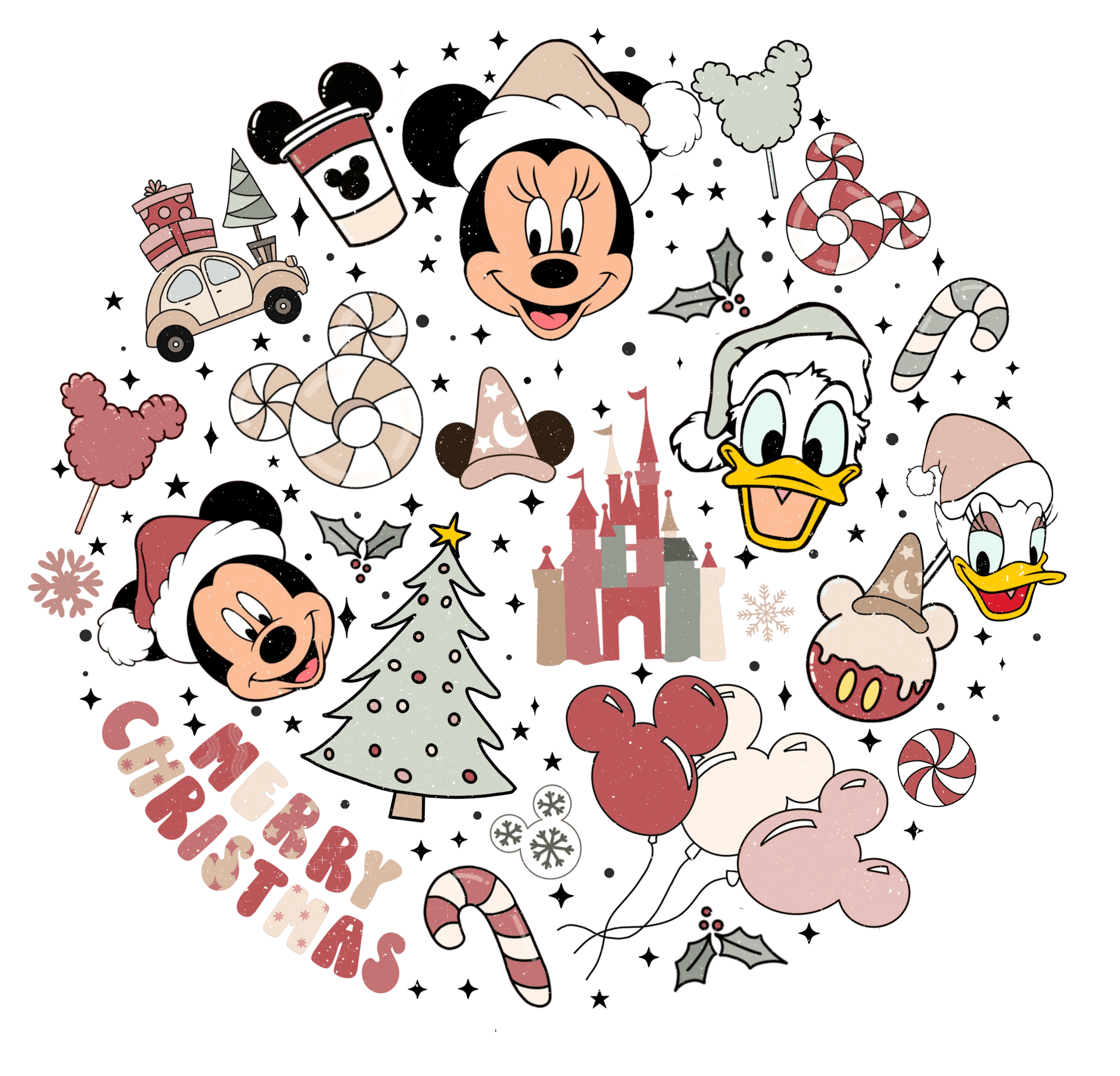 Mickey Mouse Christmas DTF Ready to Press V2