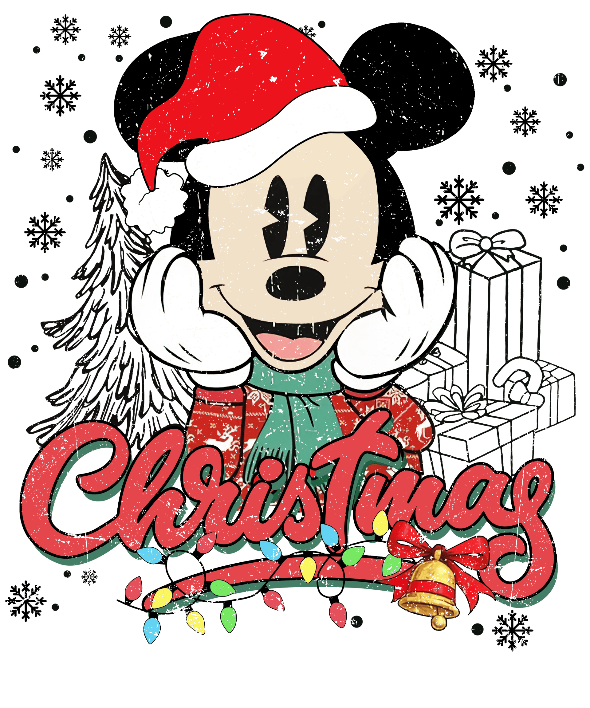 Mickey Mouse Christmas DTF Ready to Press V4