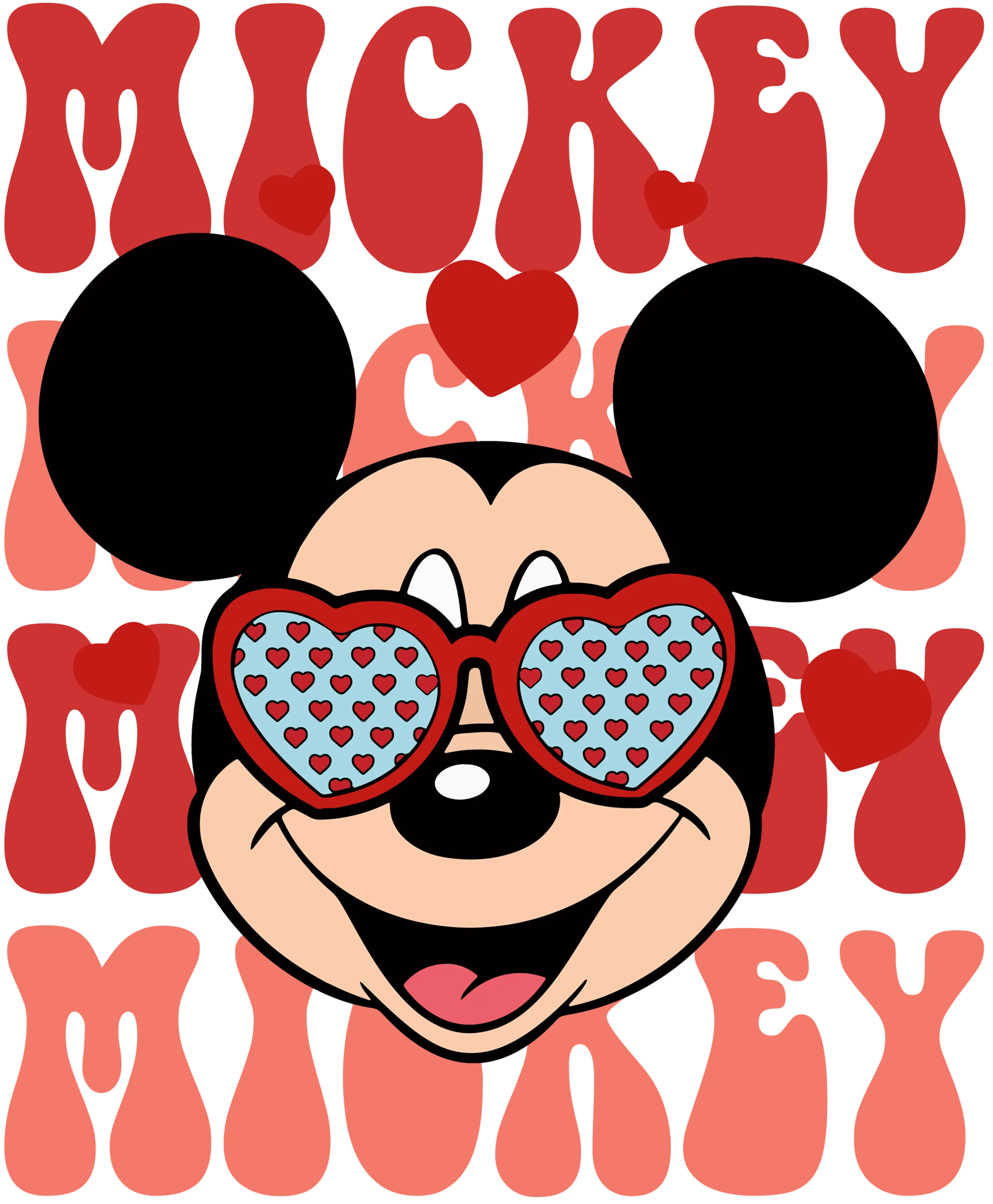 Mickey Mouse Love DTF Design Ready to Press