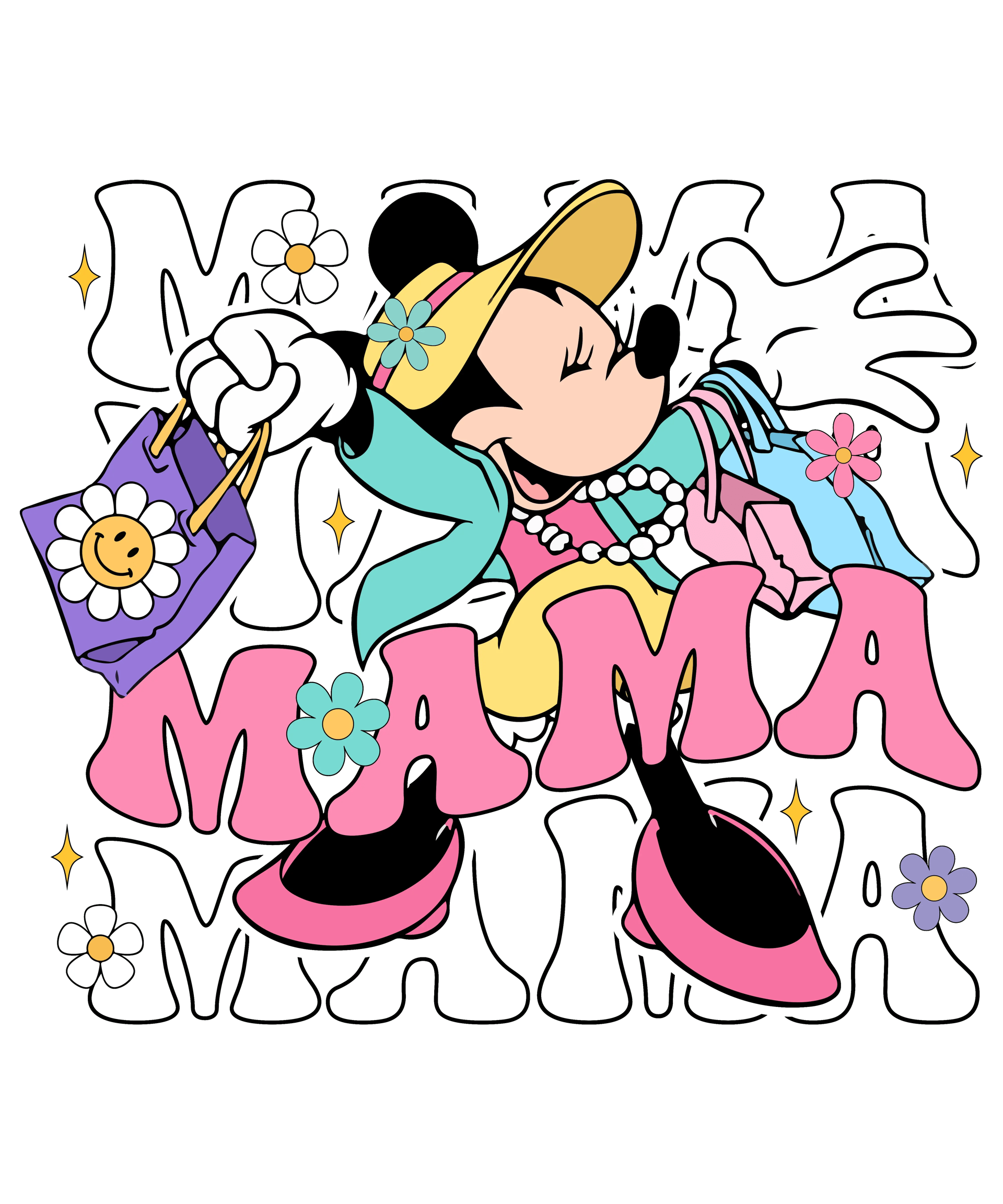 Mothers Day Minnie Design - DTF Ready To Press