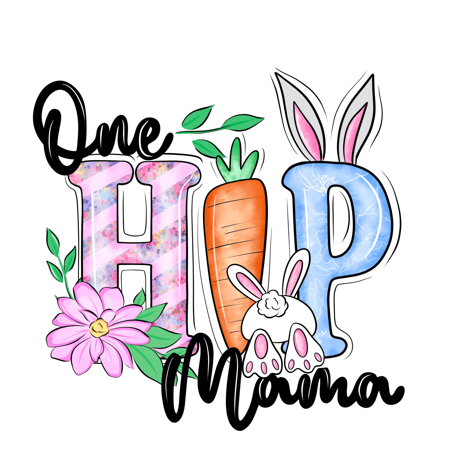 One Hip Mama Easter Bunny Design