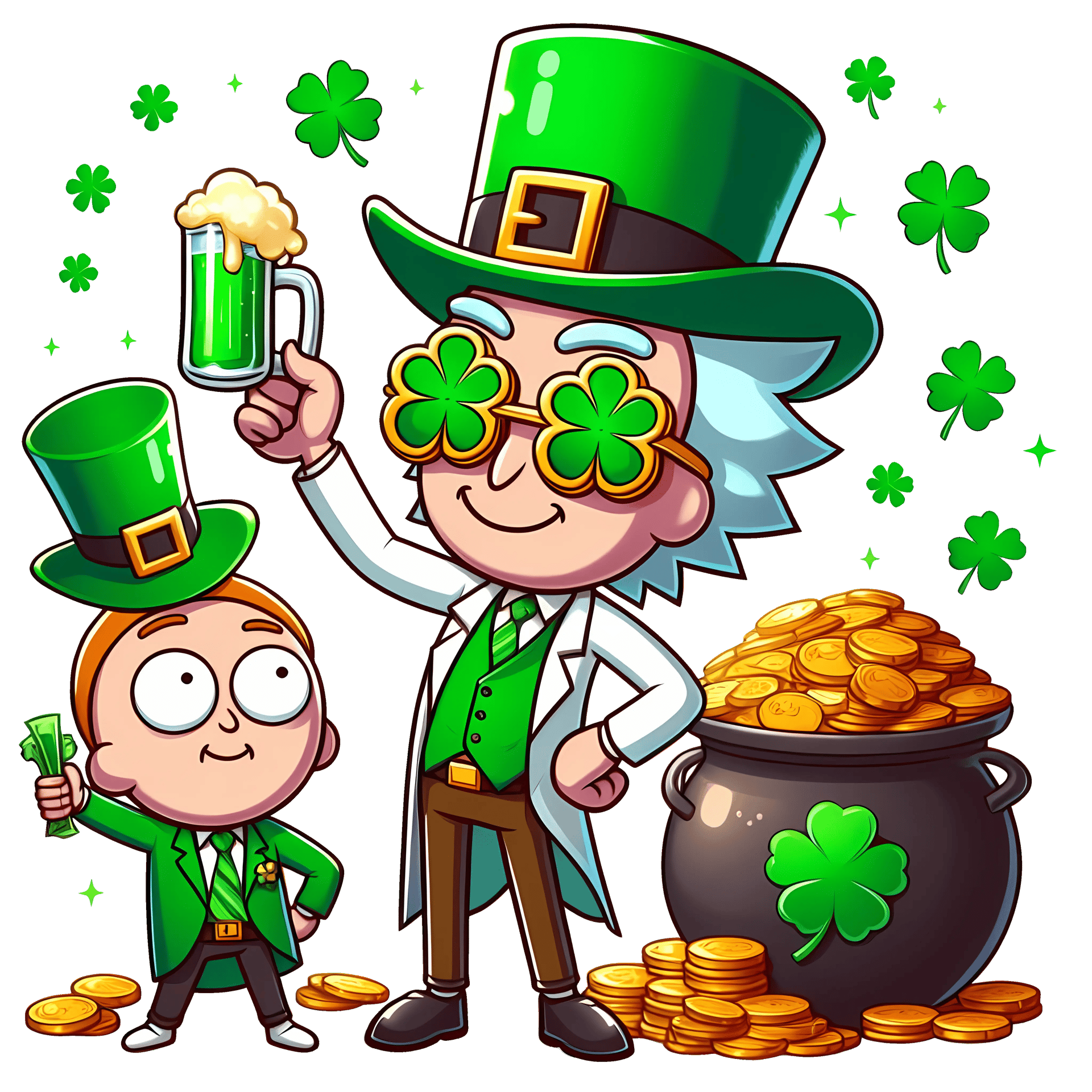 Rick and Morty Lucky Day Saint Patrick's Design