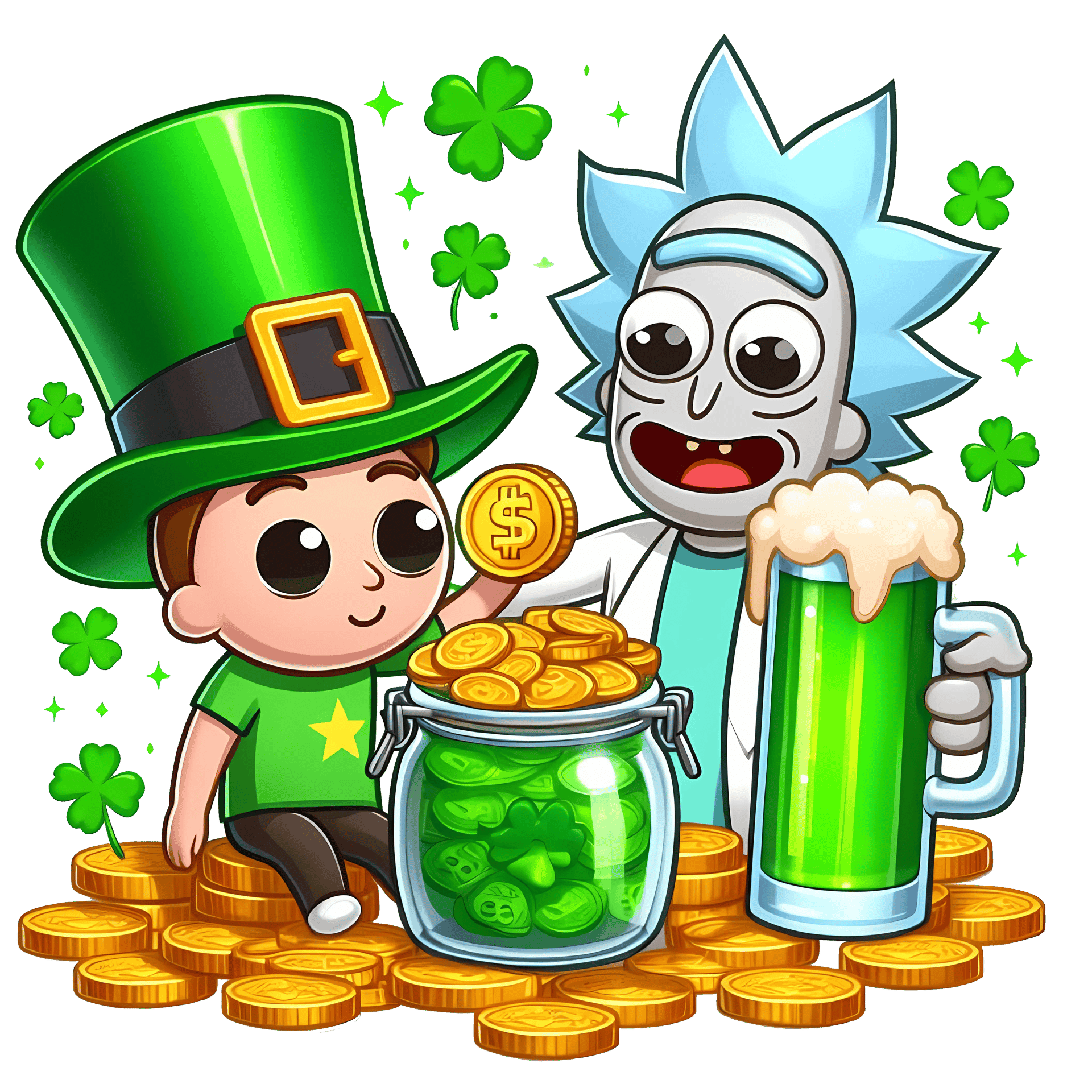 Rick and Morty - Saint Patrick's Day Design