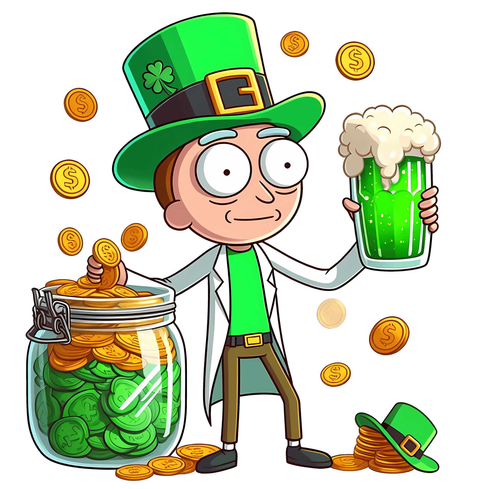 Rick and Morty Saint Patrick's Day Design