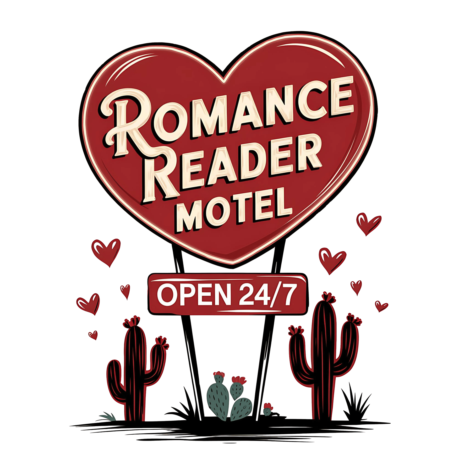 Romance Reader Motel Valentine's Day Design