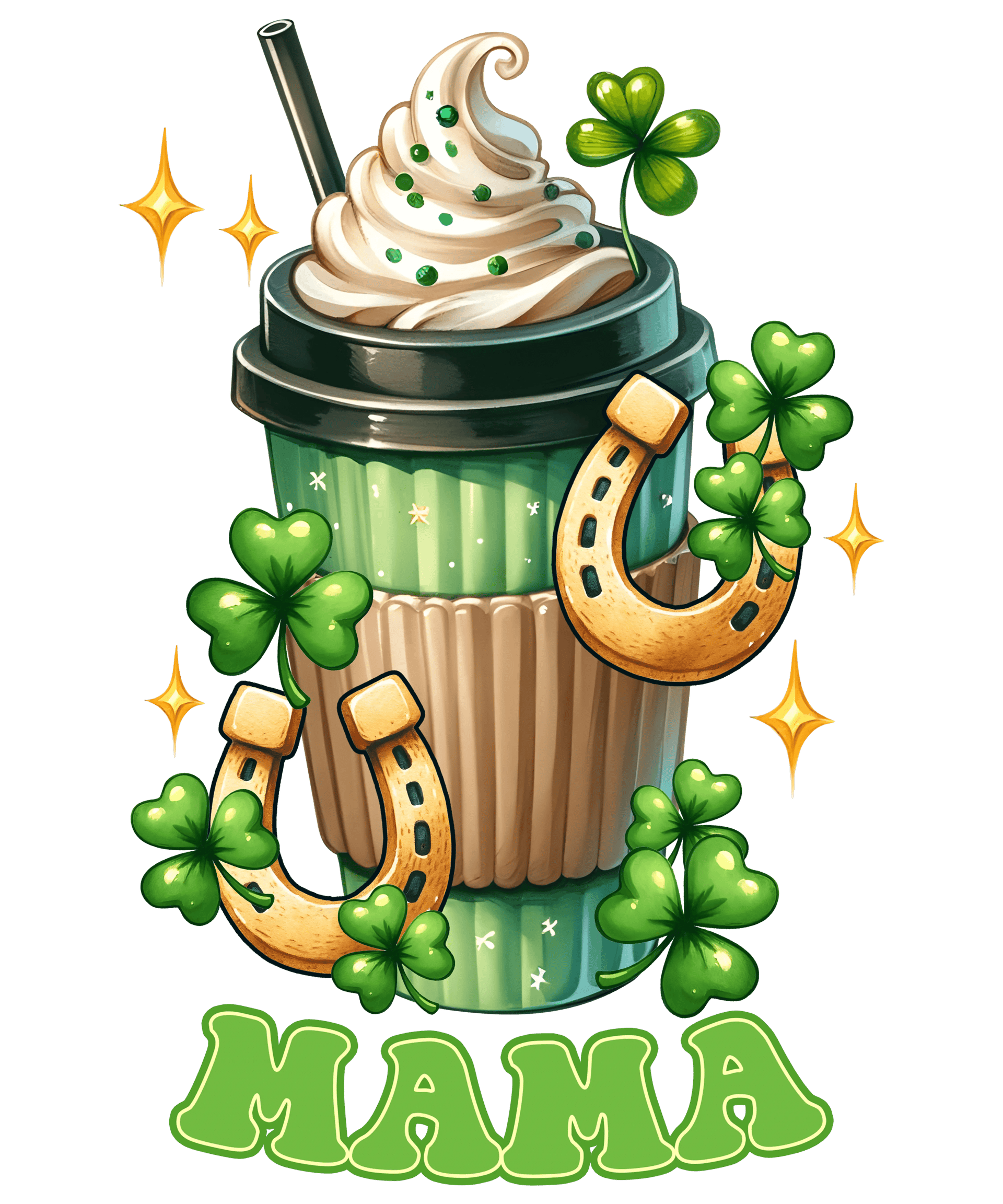 Saint Patricks Day Cute Mama Design - DTF Ready To Press