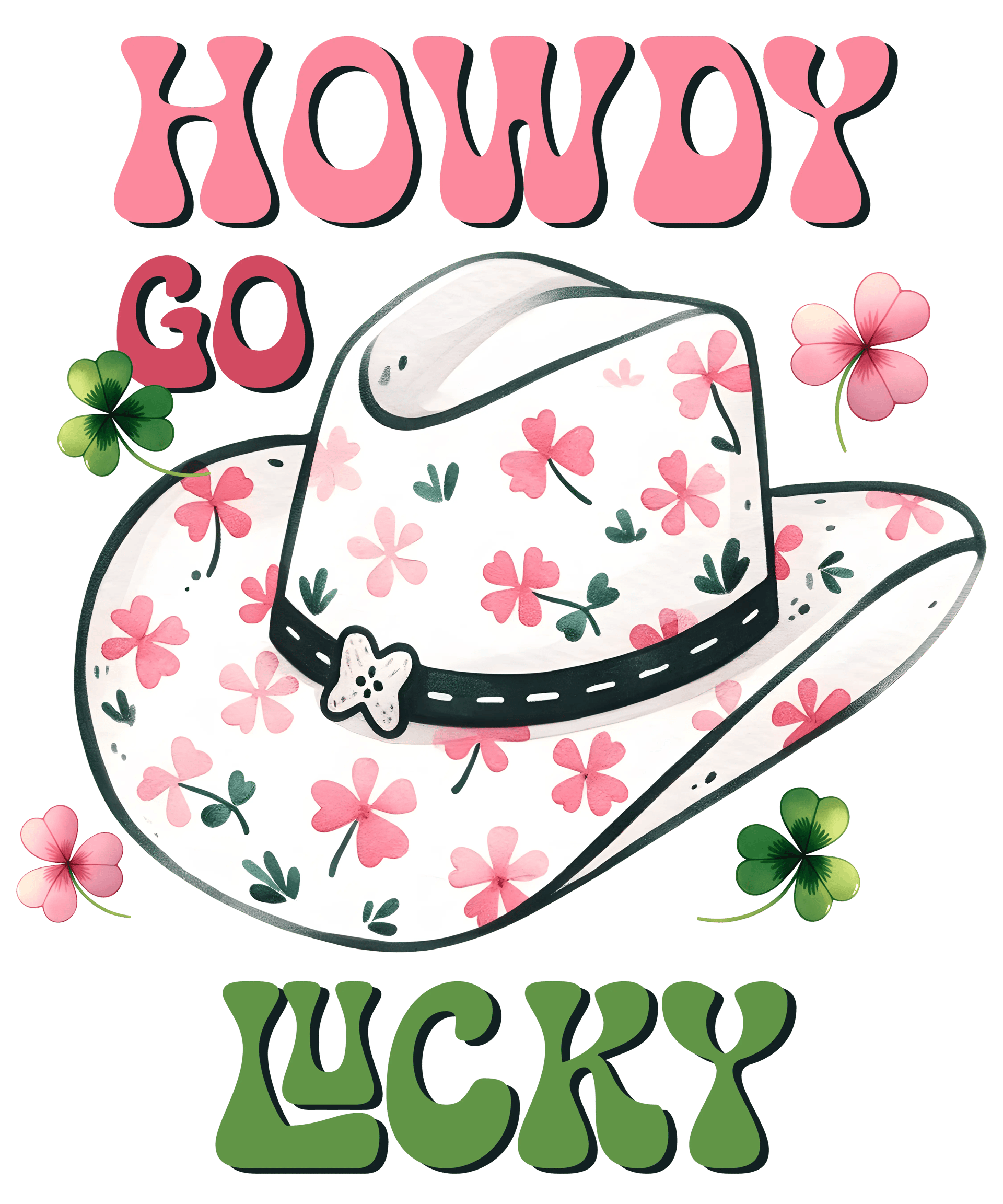 St Patrick's Day Cute Western Design