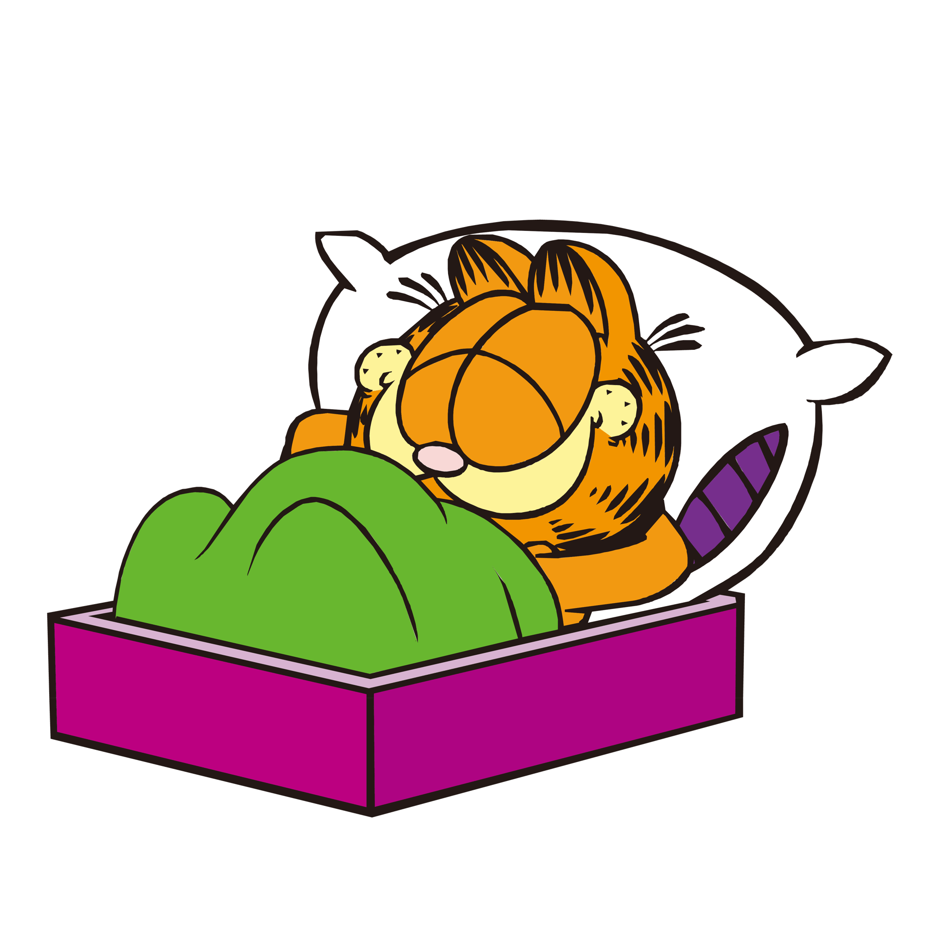Sleeping Garfield Cartoon Design - DTF Ready To Press